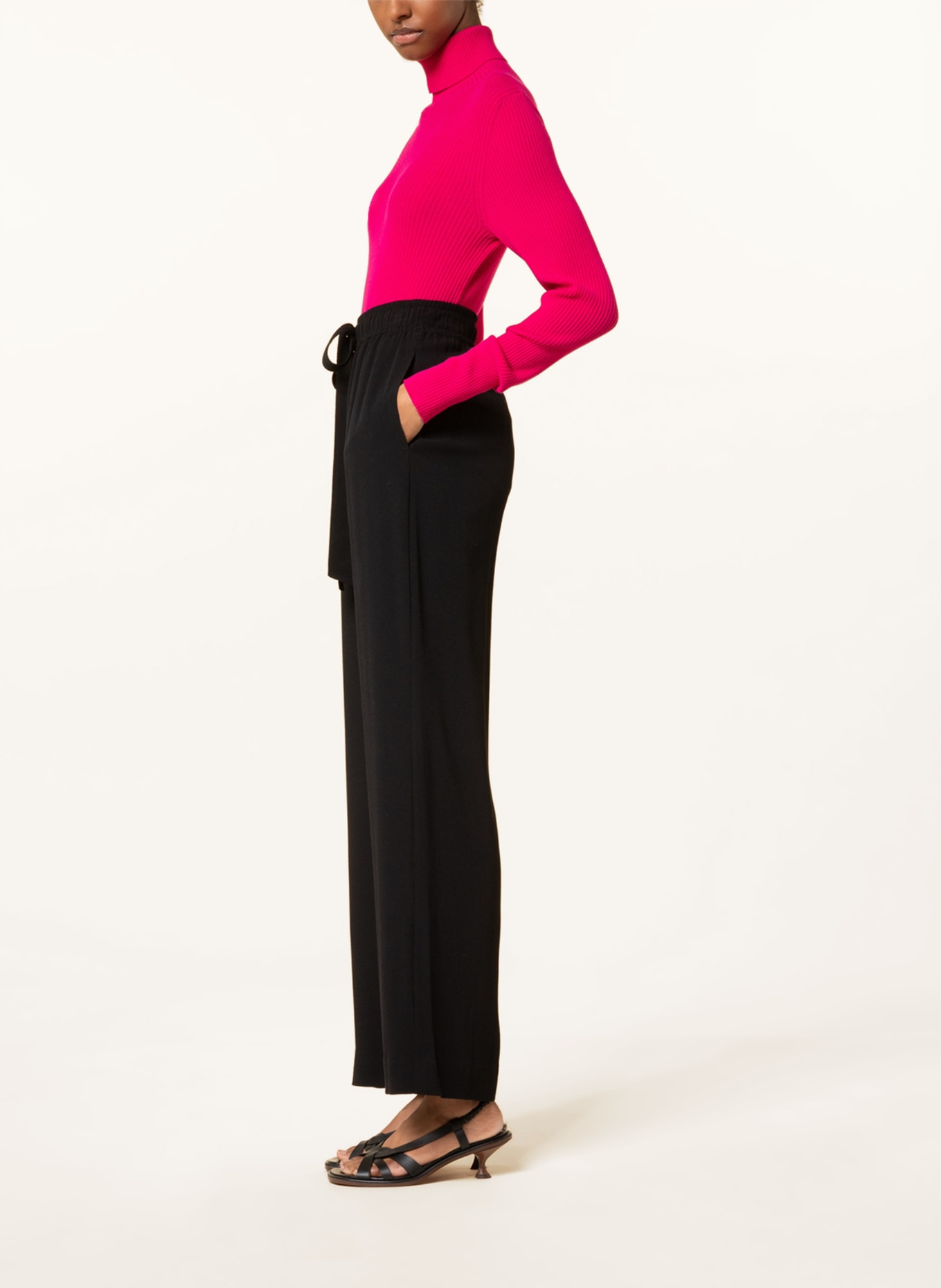 DIANE VON FURSTENBERG Spodnie marlena DENISE w stylu dresowym, Kolor: CZARNY (Obrazek 4)