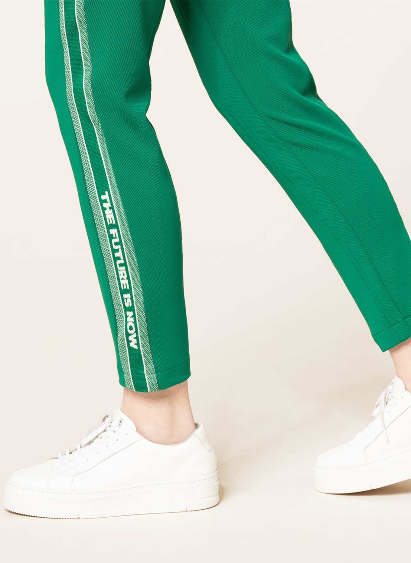 CAMBIO Trousers JORDEN with tuxedo stripe: GREEN