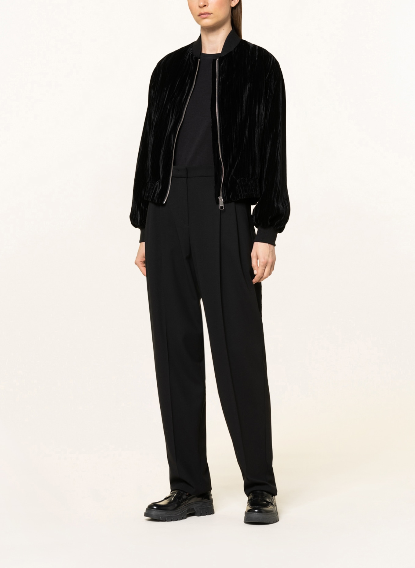 BOSS Velvet blouson jacket JELIVA, Color: BLACK (Image 2)