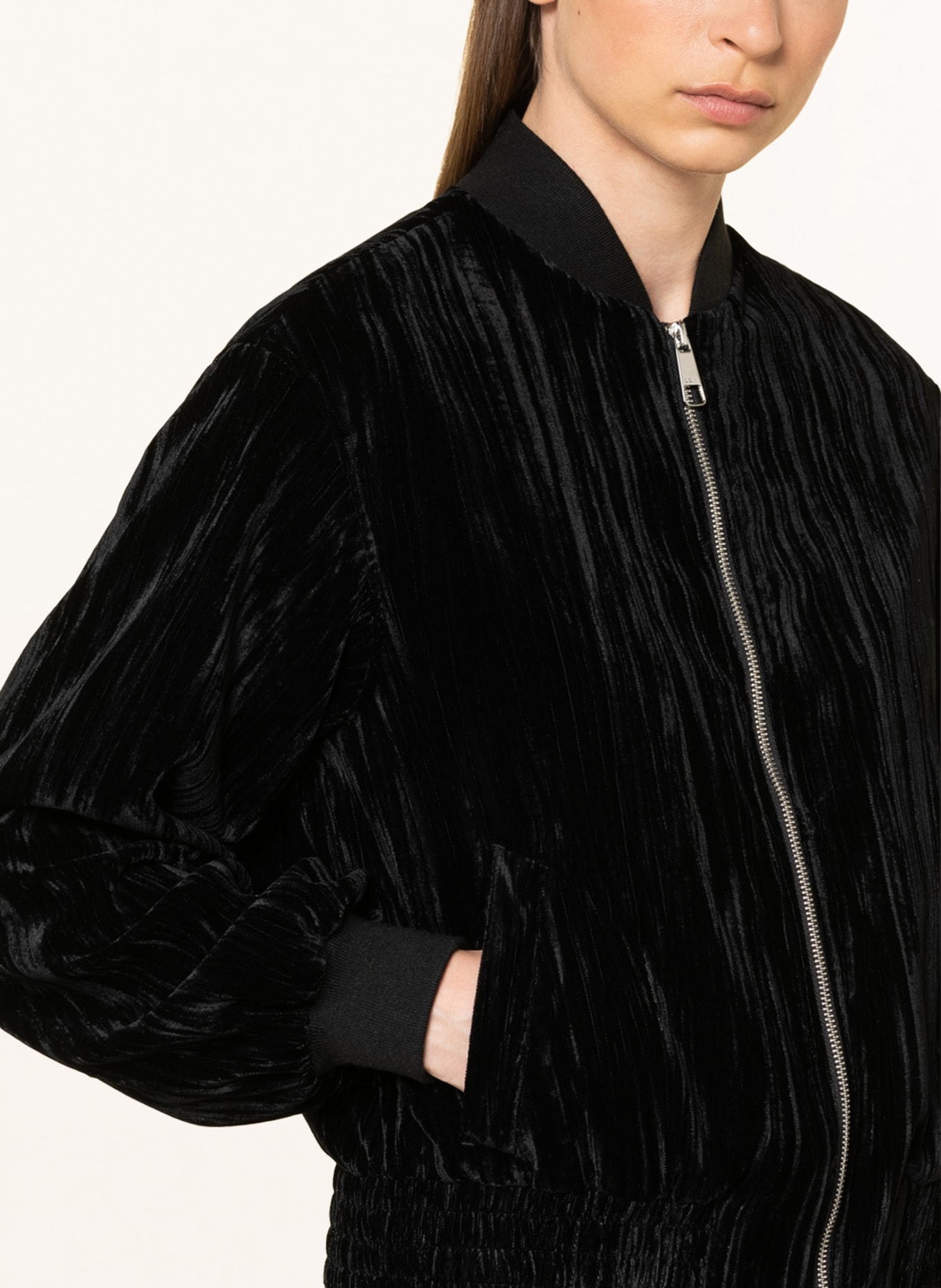 BOSS Velvet blouson jacket JELIVA, Color: BLACK (Image 4)
