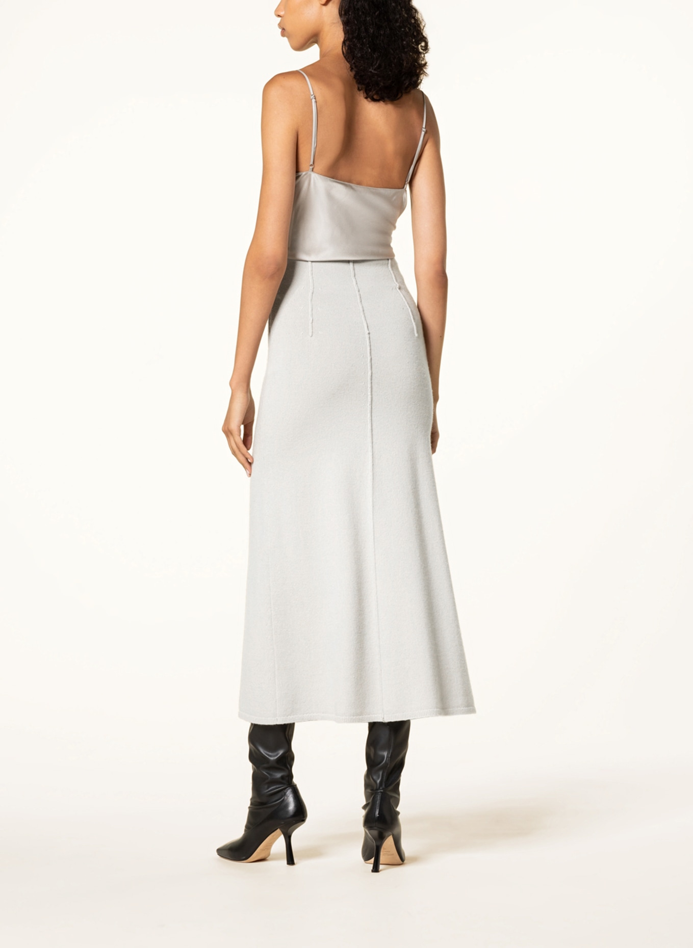 DOROTHEE SCHUMACHER Knit skirt with cashmere , Color: LIGHT GRAY (Image 3)