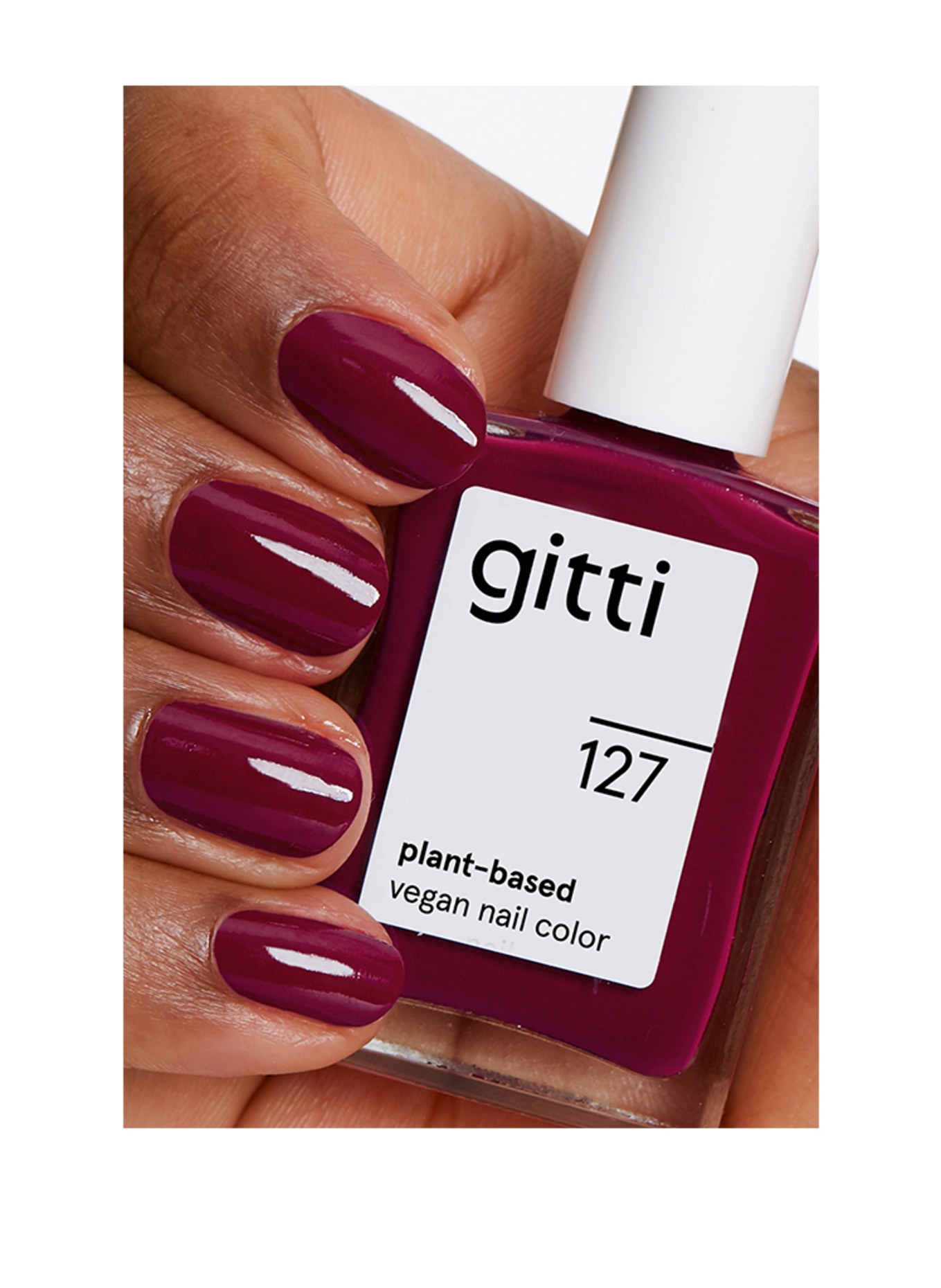 gitti PLANT-BASED VEGAN NAIL COLOUR: NO. 127 - PFLAUMENROT