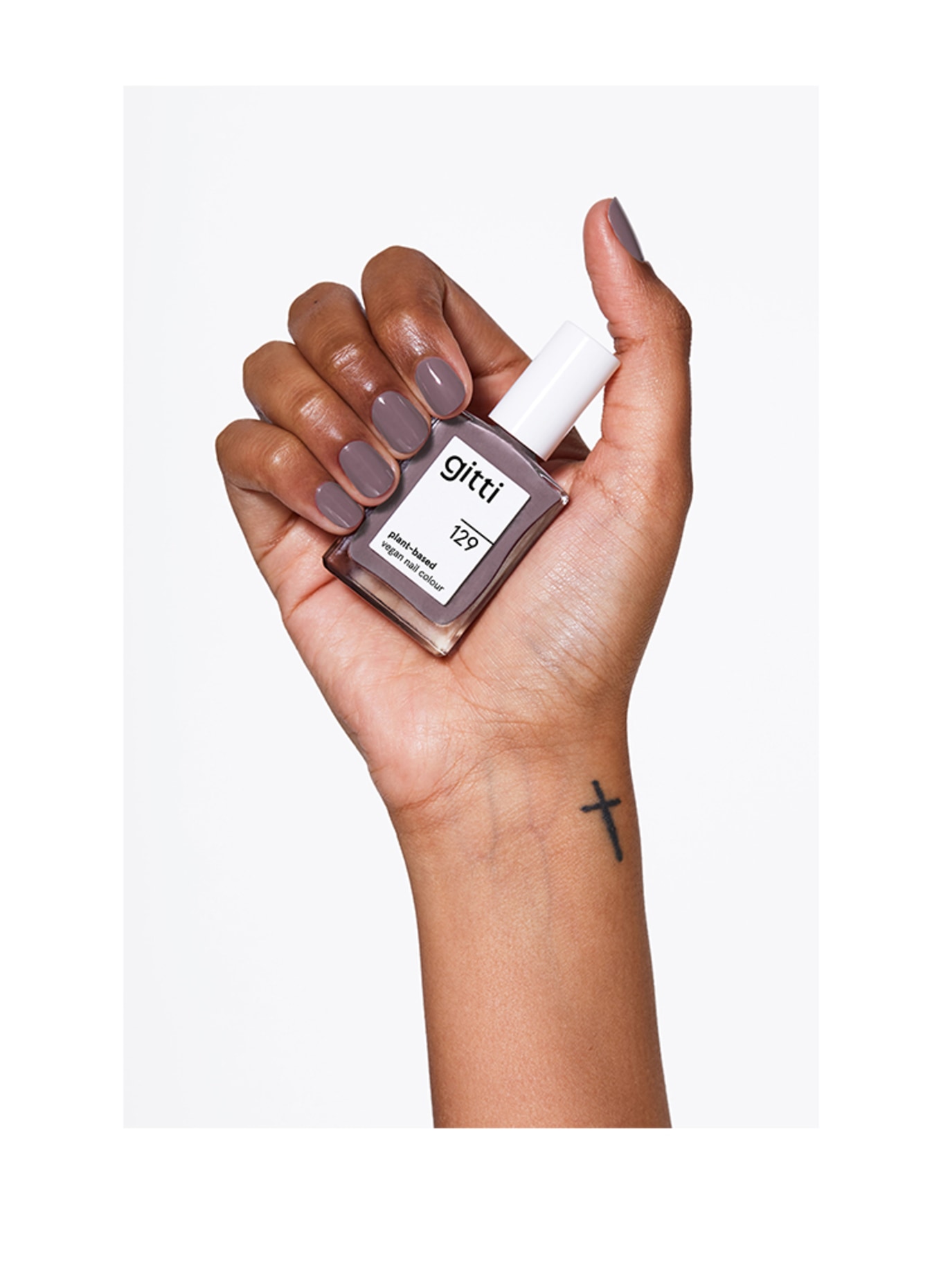gitti PLANT-BASED VEGAN NAIL COLOUR: NO. 129 - GRAUVIOLETT