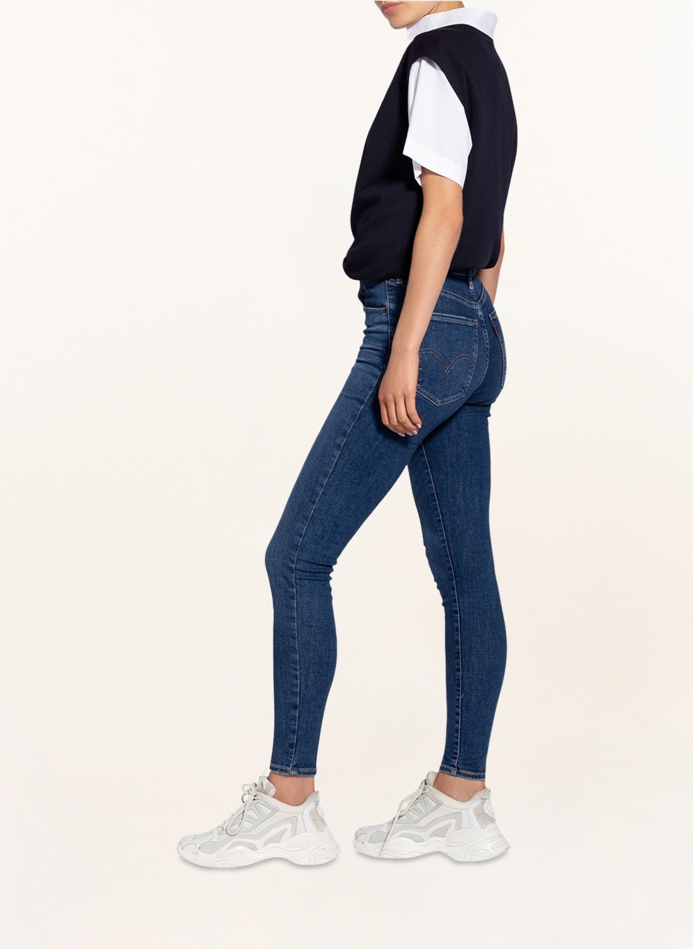 Levi's® Skinny Jeans MILE HIGH SUPER SKINNY, Farbe: 94 Dark Indigo - Worn In (Bild 4)