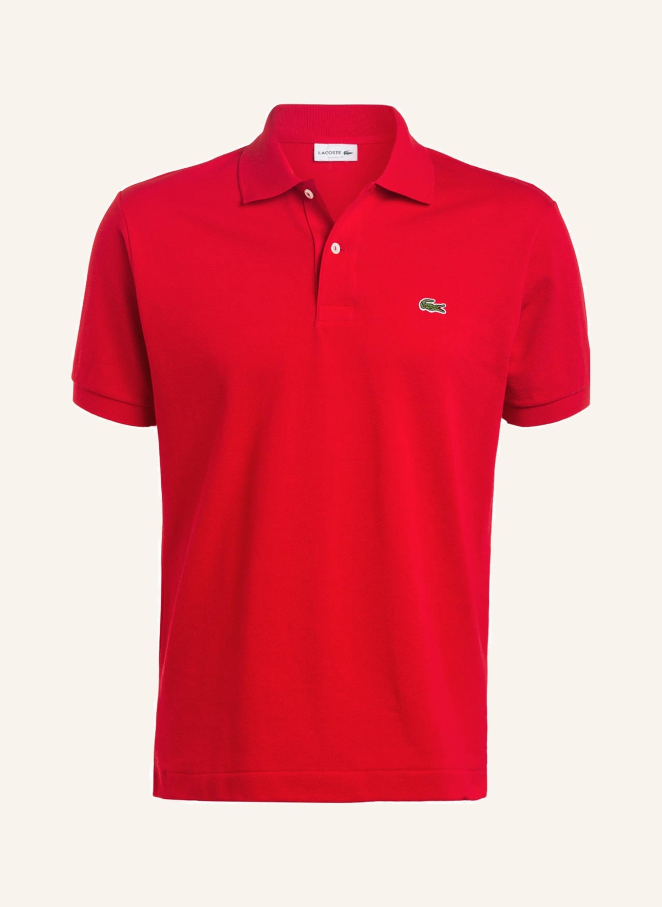 LACOSTE Piqué-Poloshirt Classic Fit, Farbe: ROT (Bild 1)