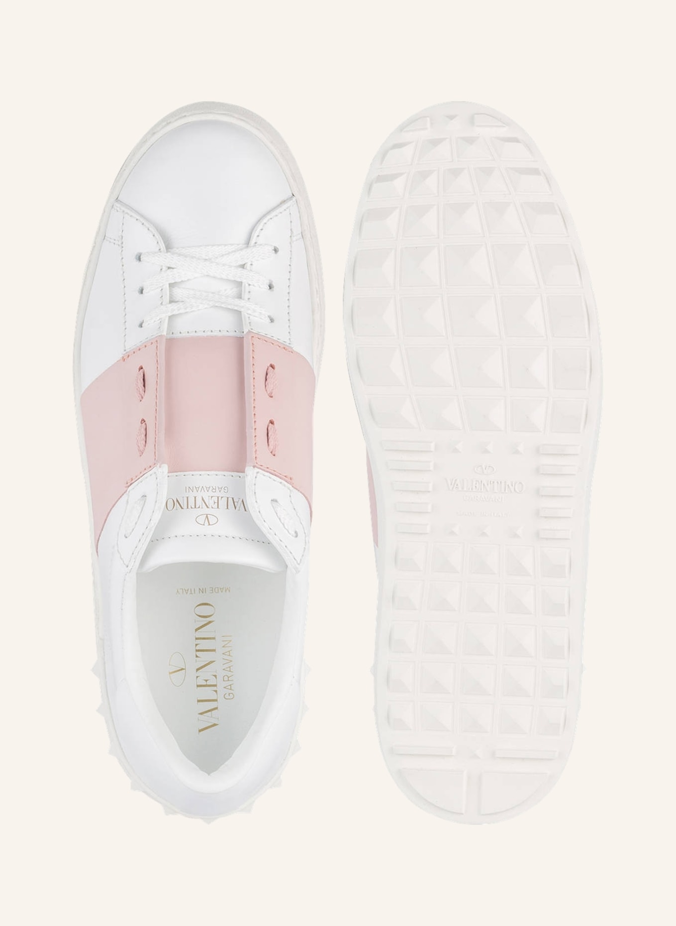 VALENTINO GARAVANI Sneakers OPEN ROCKSTUD, Color: WHITE/ ROSE (Image 5)