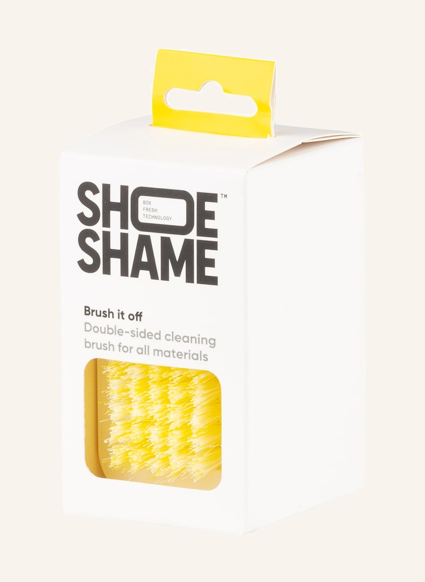 SHOE SHAME Schuhputzbürste BRUSH IT OFF, Farbe: WEISS/ GELB (Bild 1)