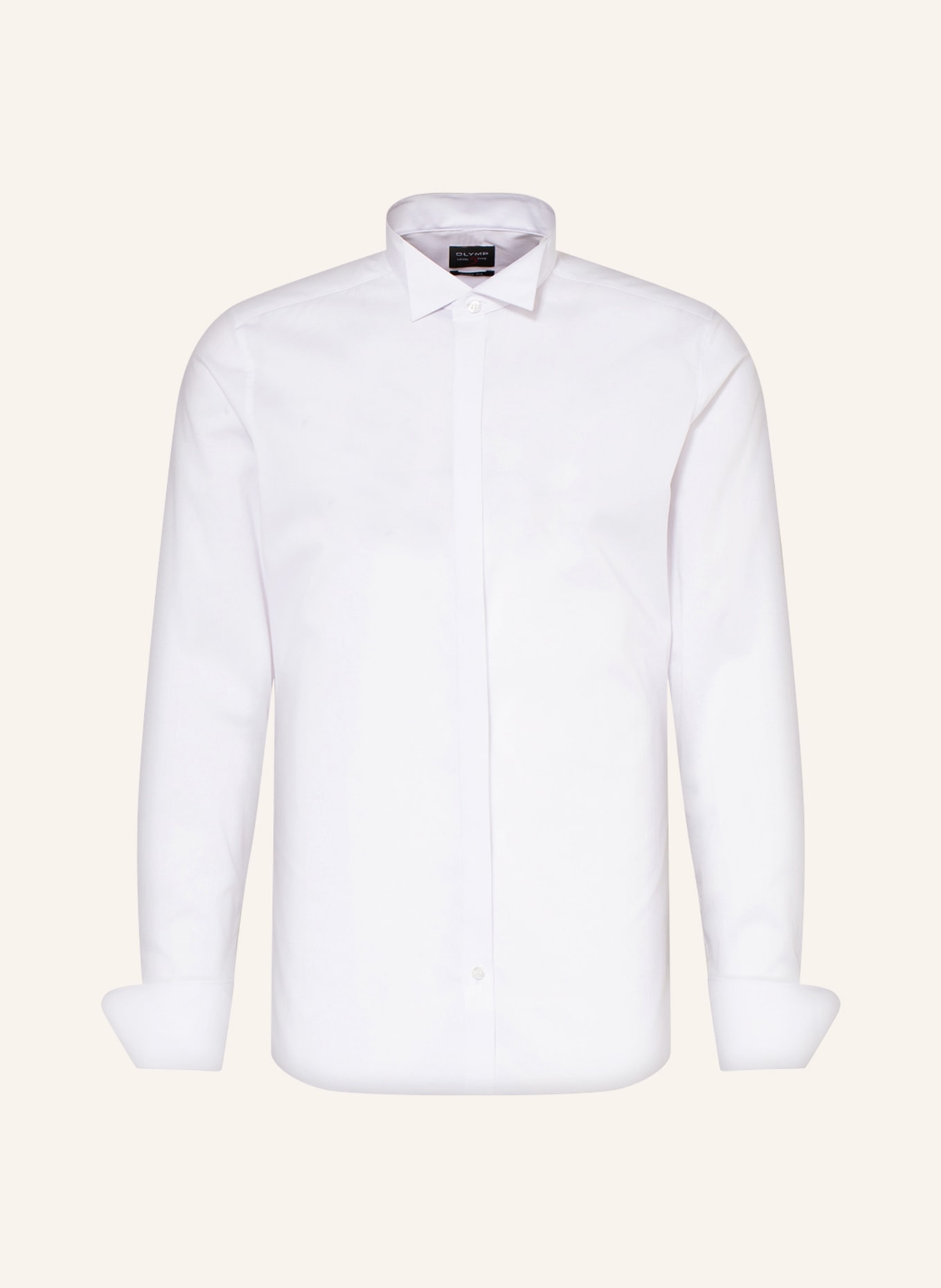 OLYMP Smokingová košile Level Five Body Fit s ohrnovací manžetou, Barva: BÍLÁ (Obrázek 1)