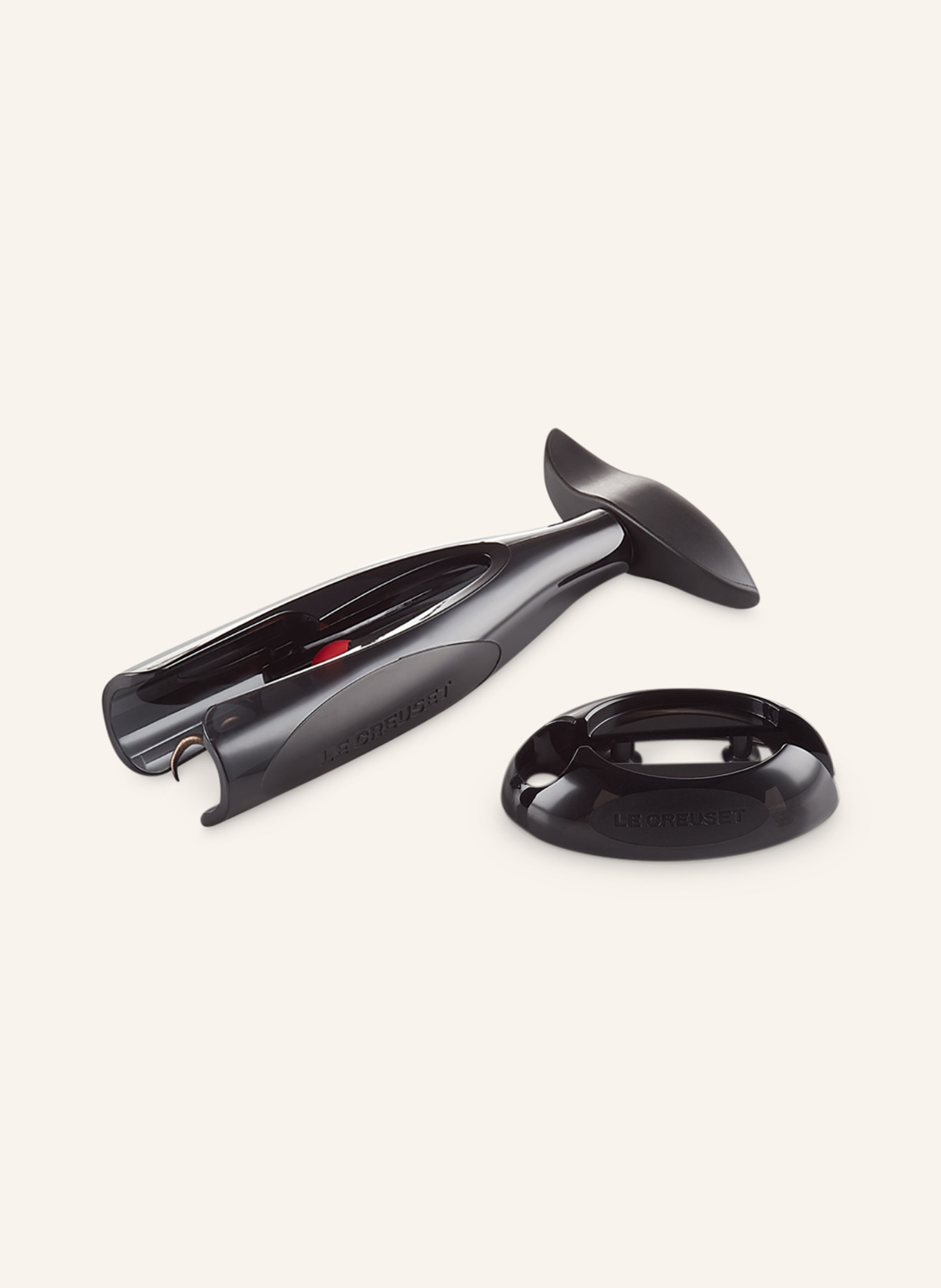 LE CREUSET 2-tlg. Set: Korkenzieher und Folienschneider ACTIV-BALL GS-200: SCHWARZ