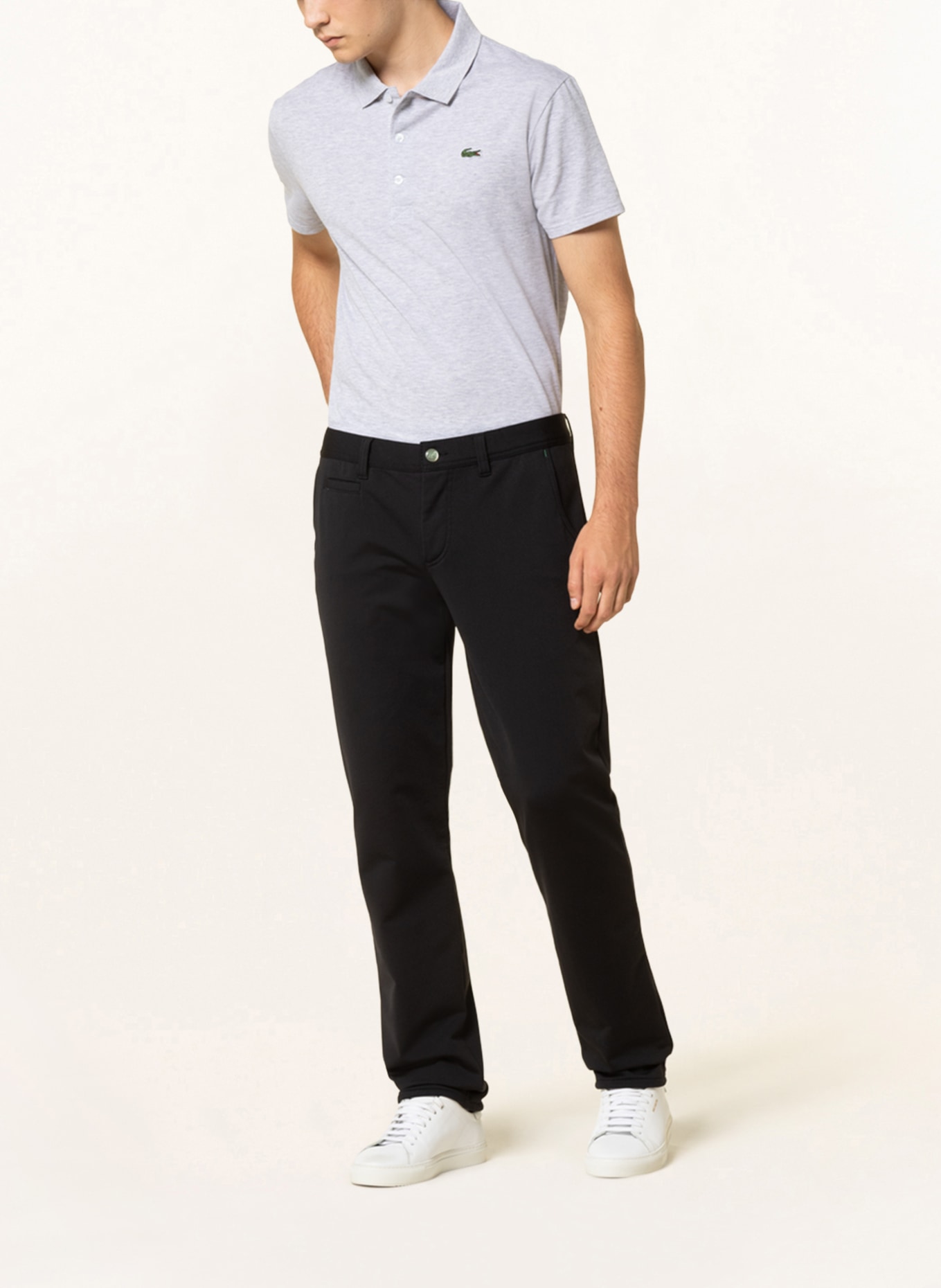 LACOSTE Piqué-Poloshirt Slim Fit, Farbe: HELLGRAU (Bild 2)