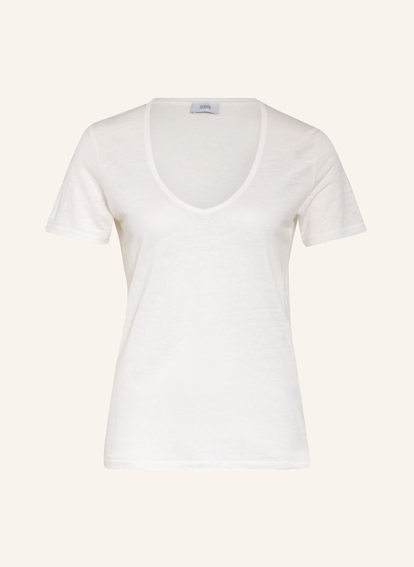 CLOSED T-shirt made of linen, Color: ECRU (Image 1)
