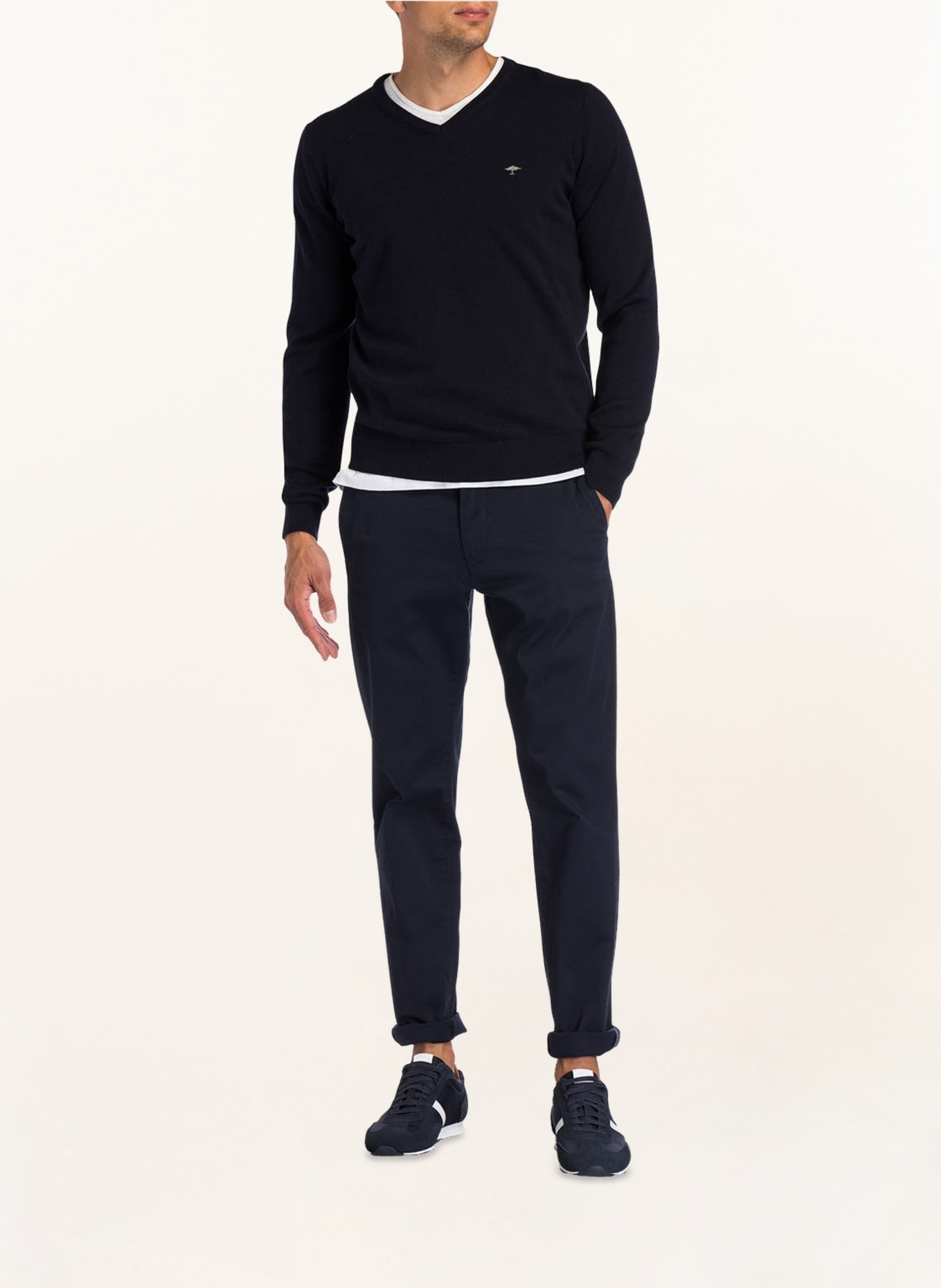 FYNCH-HATTON Pullover: DUNKELBLAU