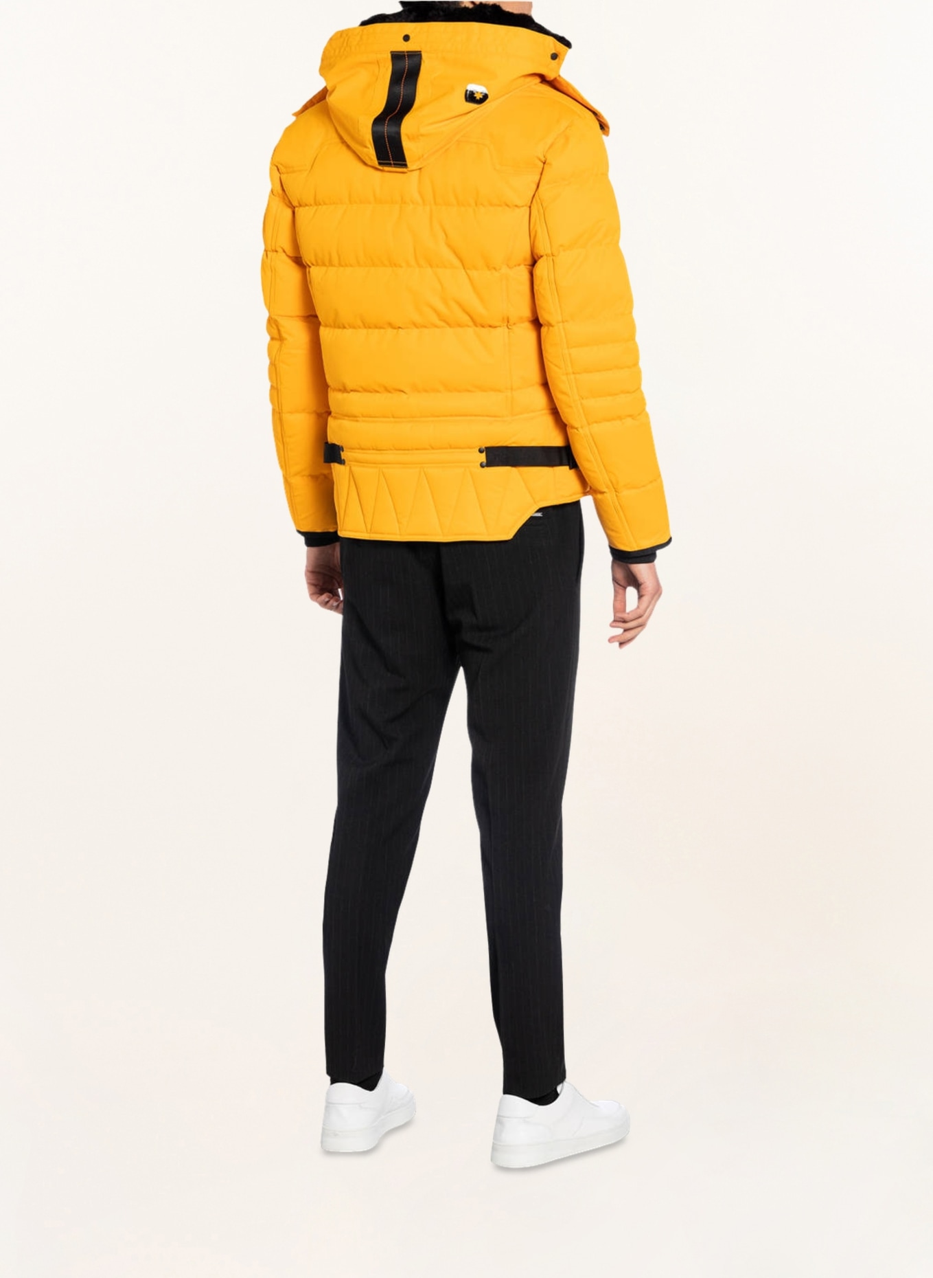 WELLENSTEYN Quilted jacket STARSTREAM with removable faux fur trim, Color: DARK YELLOW (Image 3)