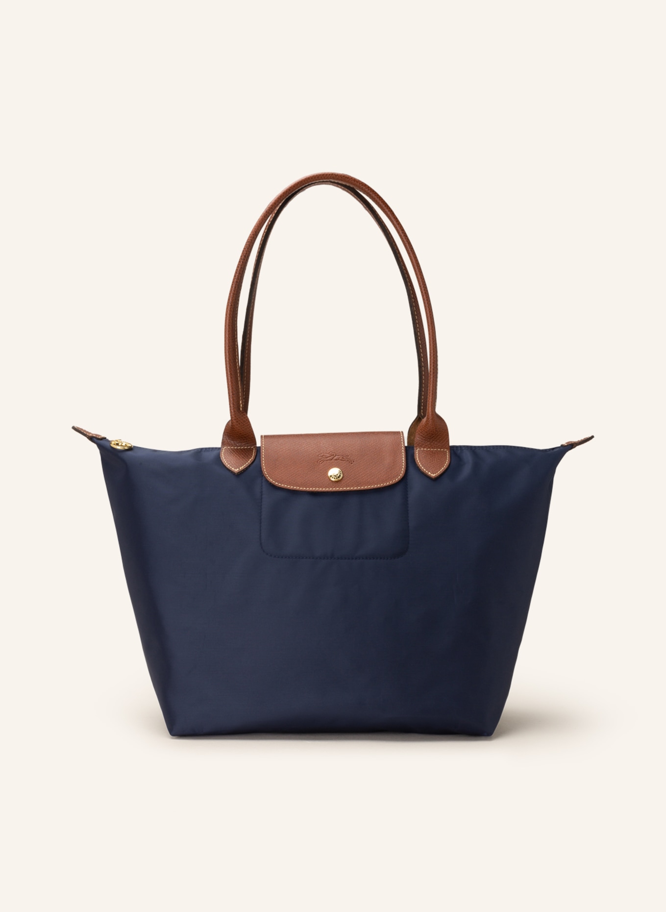 LONGCHAMP Shopper LE PLIAGE L, Farbe: DUNKELBLAU/ BRAUN (Bild 1)