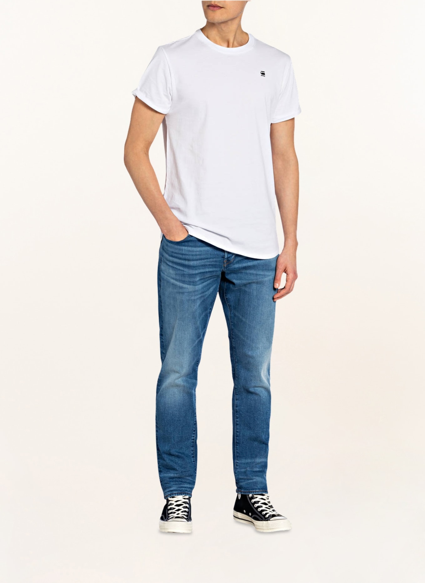 G-Star RAW Jeans 3301 Straight Tapered Fit, Farbe: A795 WORN IN AZURE BLUE (Bild 2)