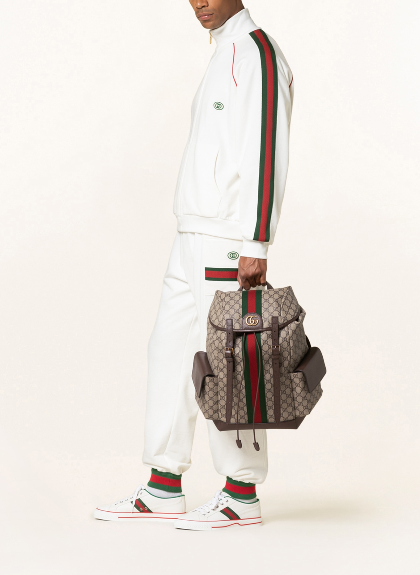 GUCCI Backpack OPHIDIA LARGE GG SUPREME, Color: 8564 BEIGE EBONY (Image 5)