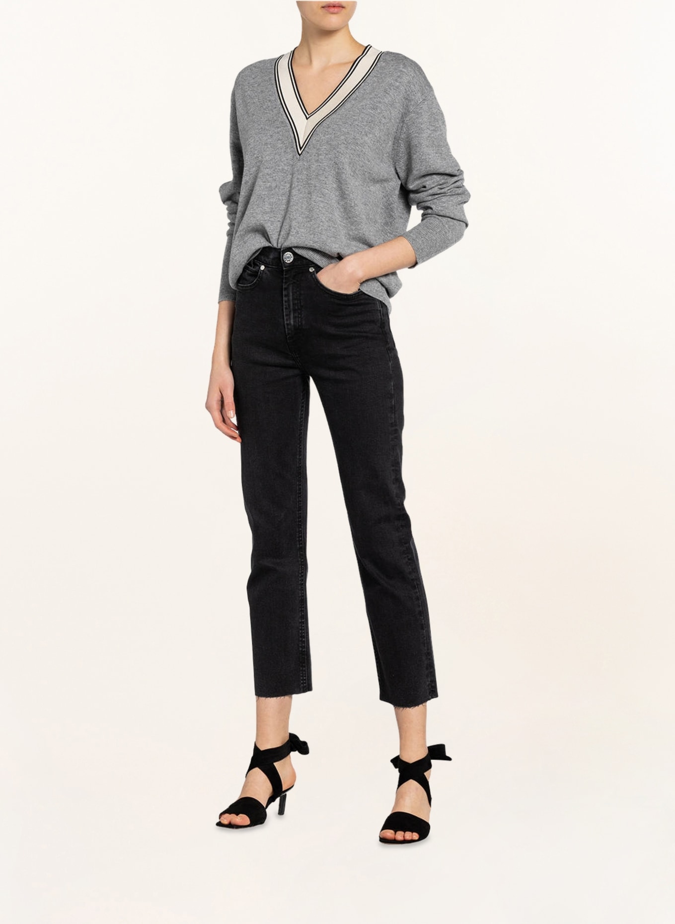 SANDRO 7/8-Jeans, Farbe: BLAC BLACK	 (Bild 2)