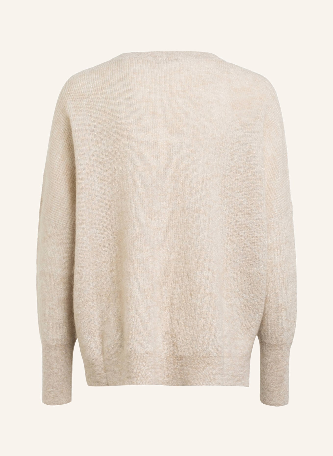 BRUNELLO CUCINELLI Sweter oversize z błyszczącą przędzą, Kolor: KREMOWY (Obrazek 2)