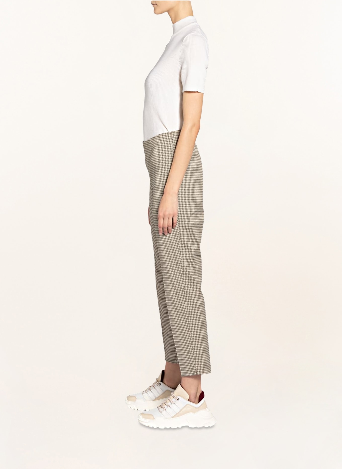 PESERICO Trousers , Color: CREAM/ OLIVE (Image 4)