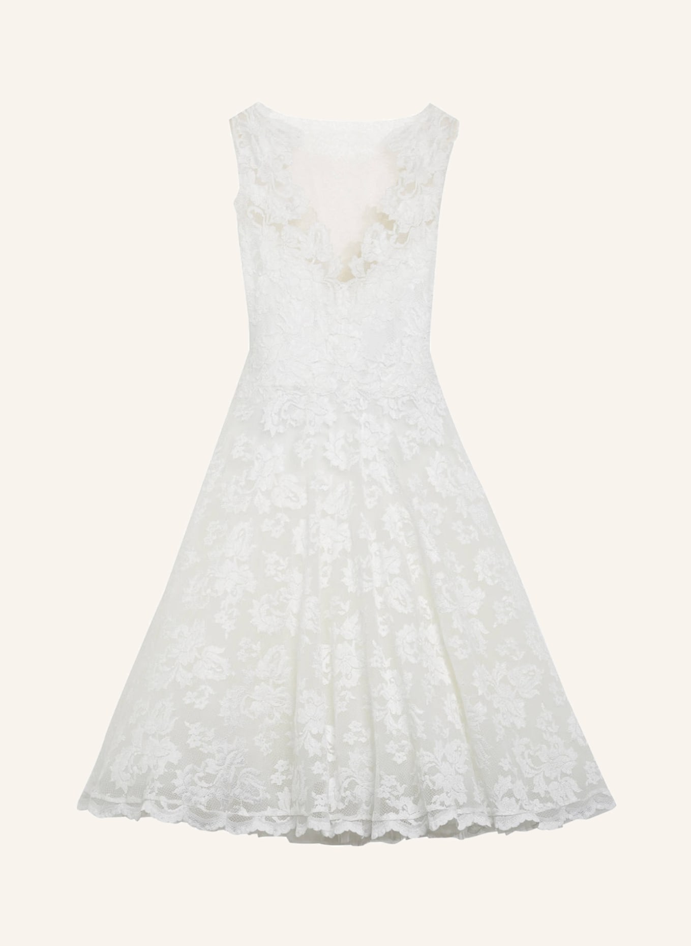 OLVI'S Cocktail dress with lace trim, Color: WHITE (Image 2)