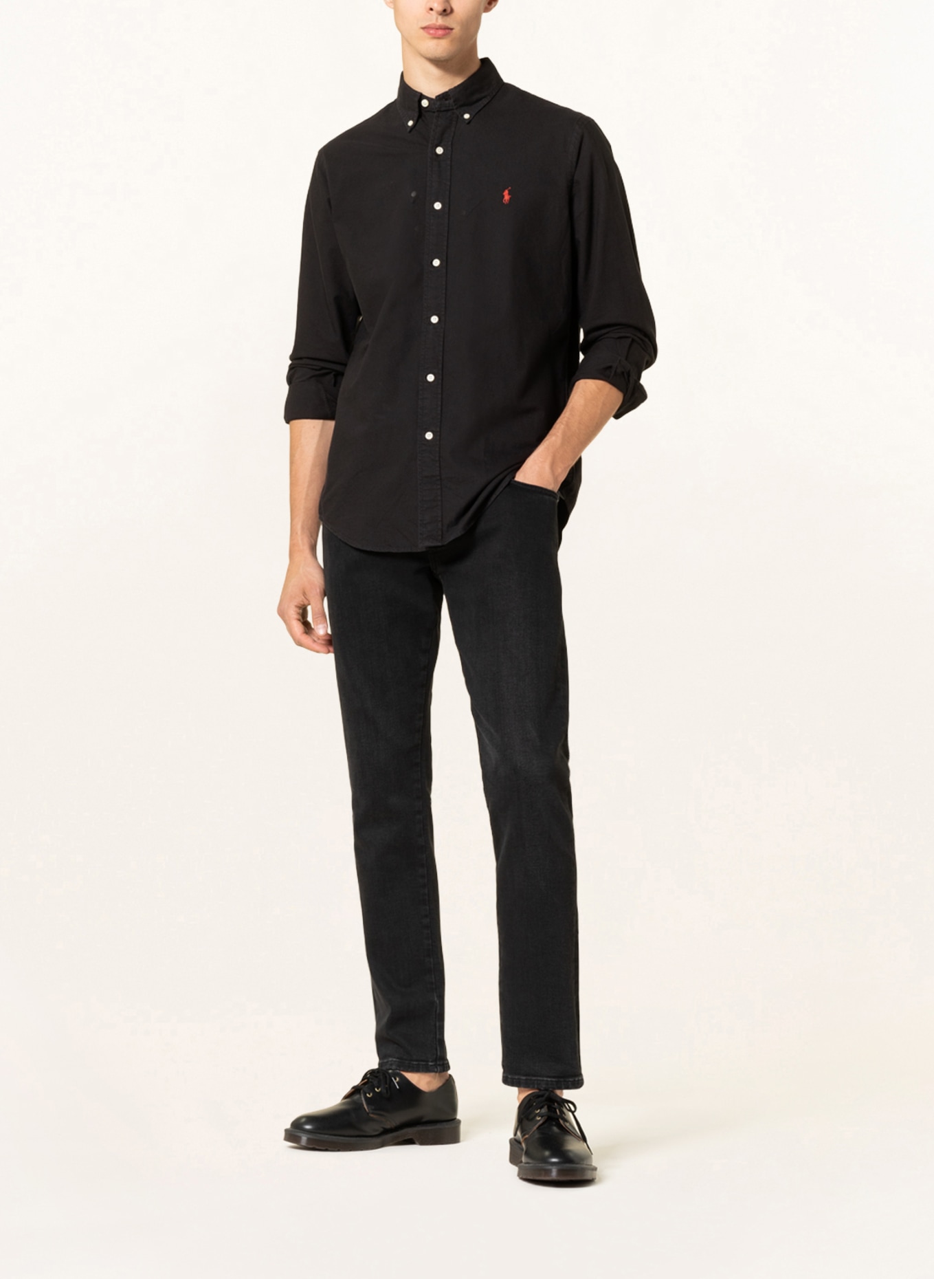 POLO RALPH LAUREN Shirt Custom Fit, Color: BLACK (Image 2)