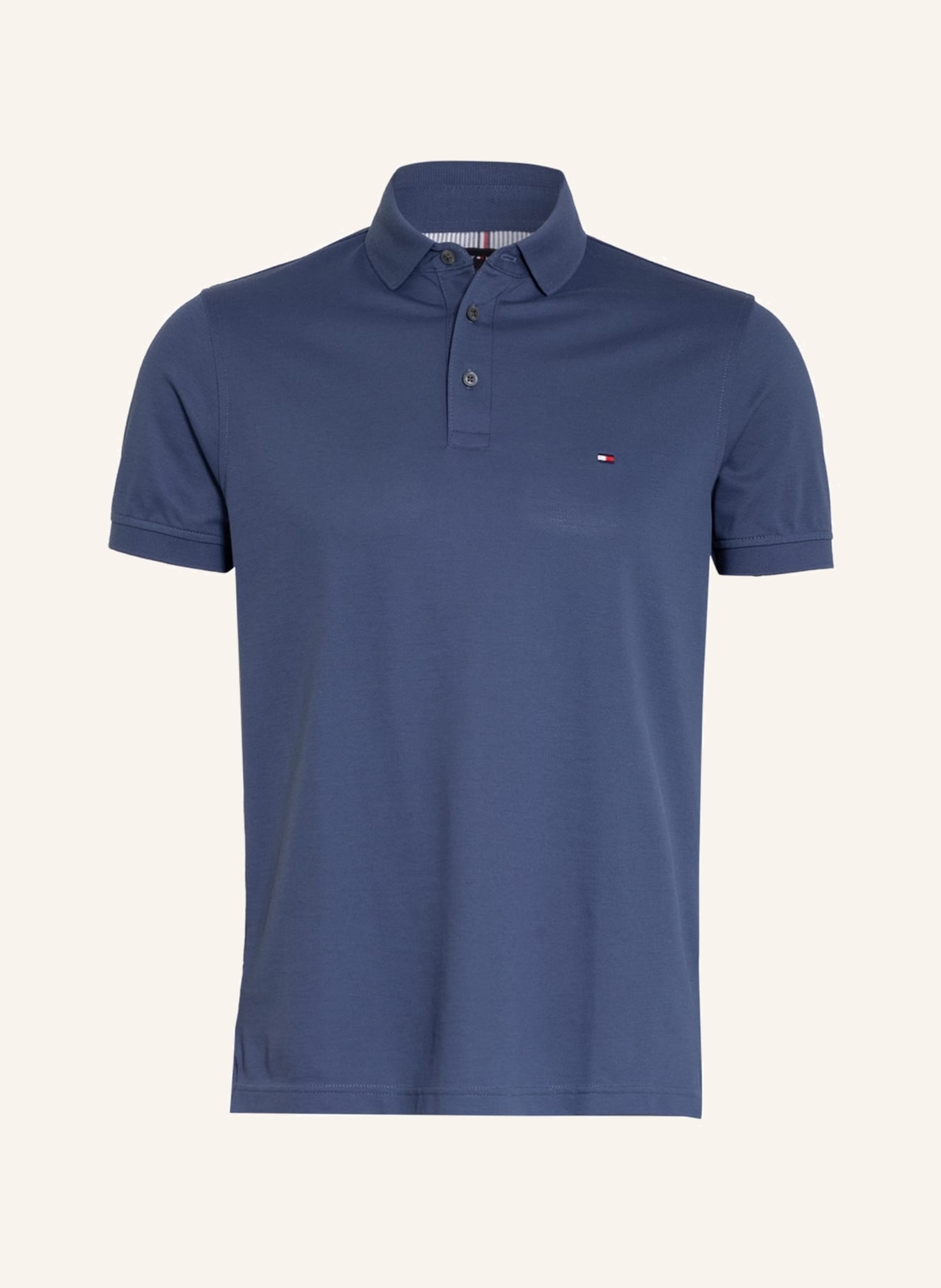 TOMMY HILFIGER Piqué polo shirt slim fit, Color: BLUE (Image 1)