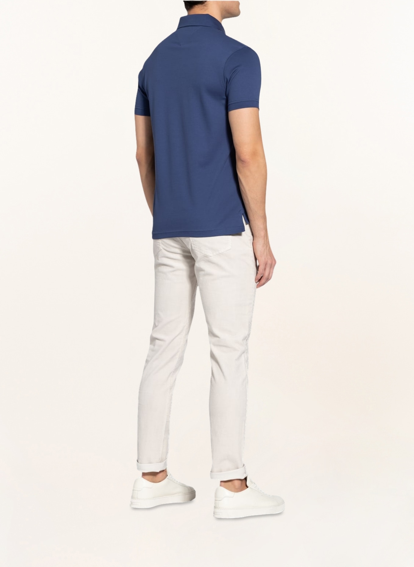 TOMMY HILFIGER Piqué polo shirt slim fit, Color: BLUE (Image 3)