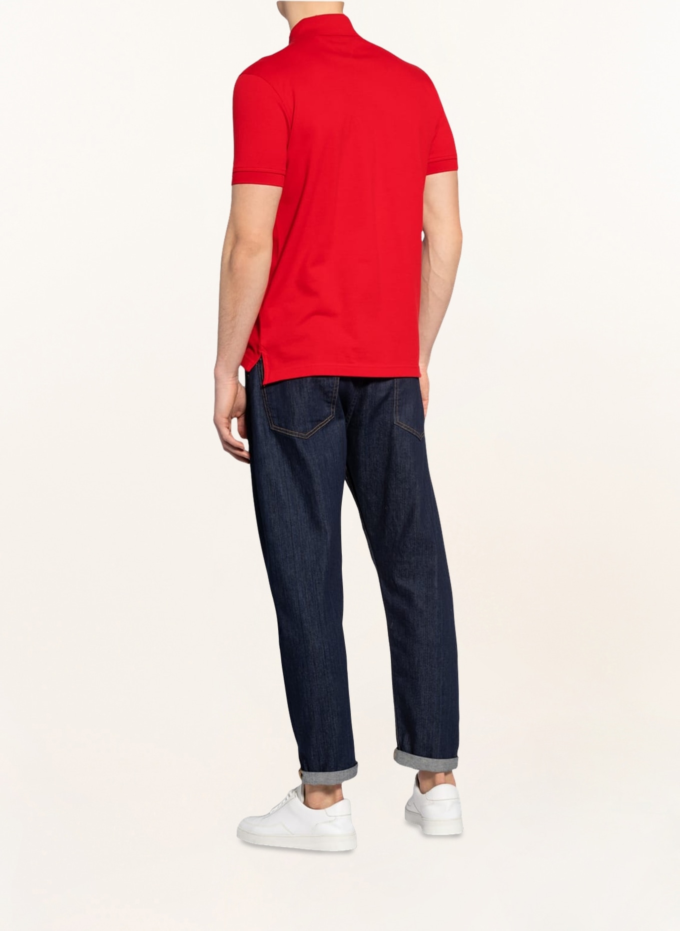 TOMMY HILFIGER Piqué polo shirt slim fit, Color: RED (Image 4)