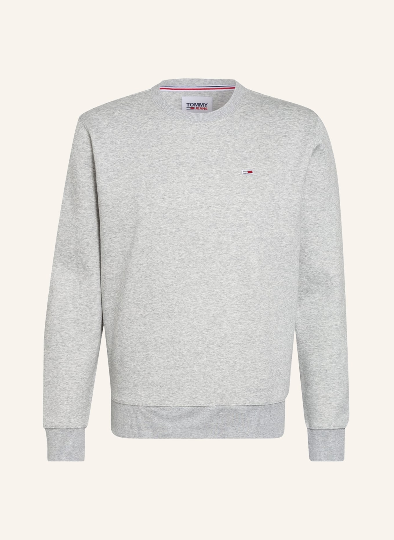TOMMY JEANS Sweatshirt: GRAU / CREME
