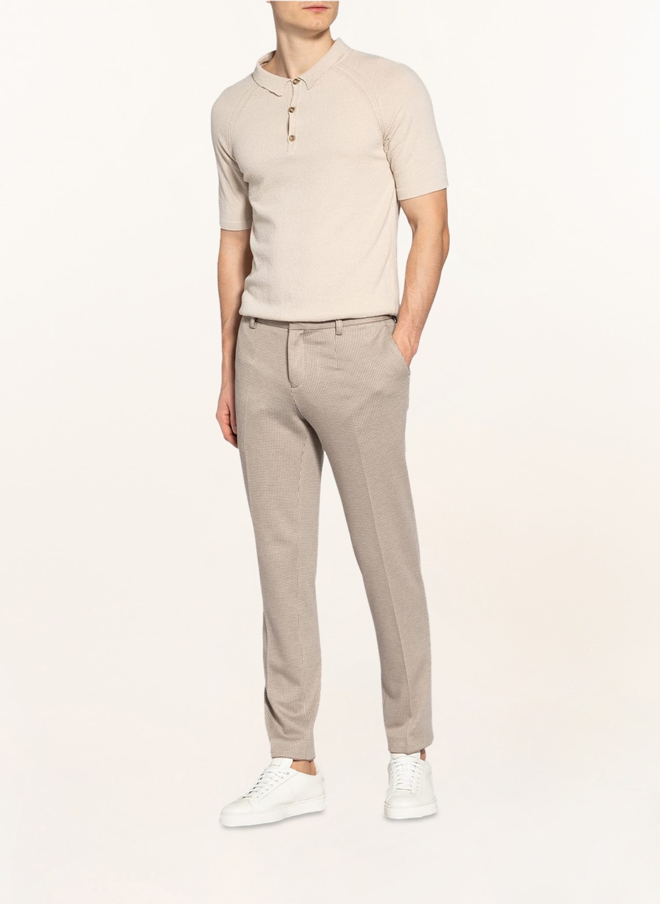 PAUL Spodnie garniturowe slim fit , Kolor: 280 BEIGE (Obrazek 3)