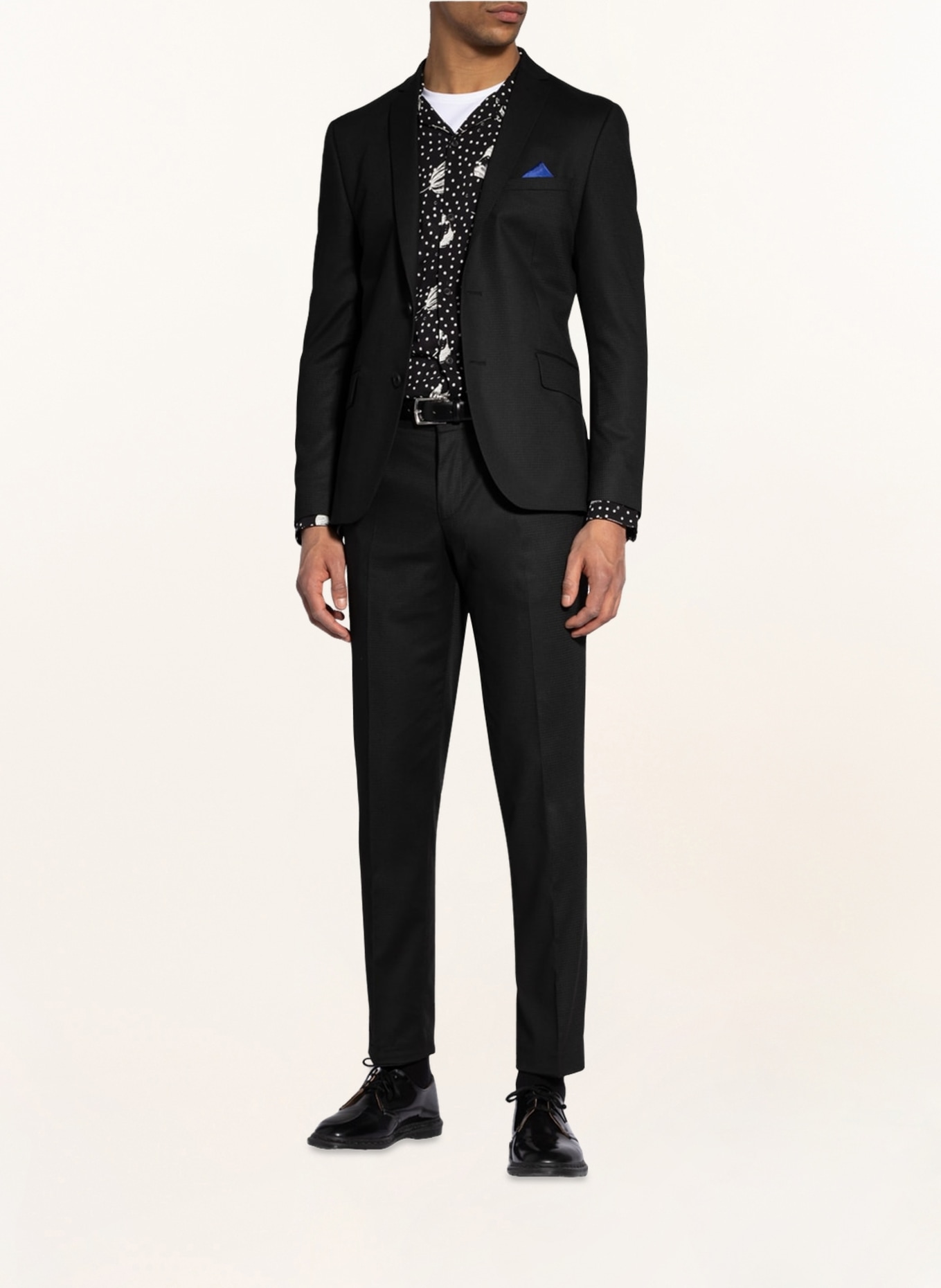 PAUL Spodnie garniturowe slim fit , Kolor: 900 BLACK (Obrazek 2)