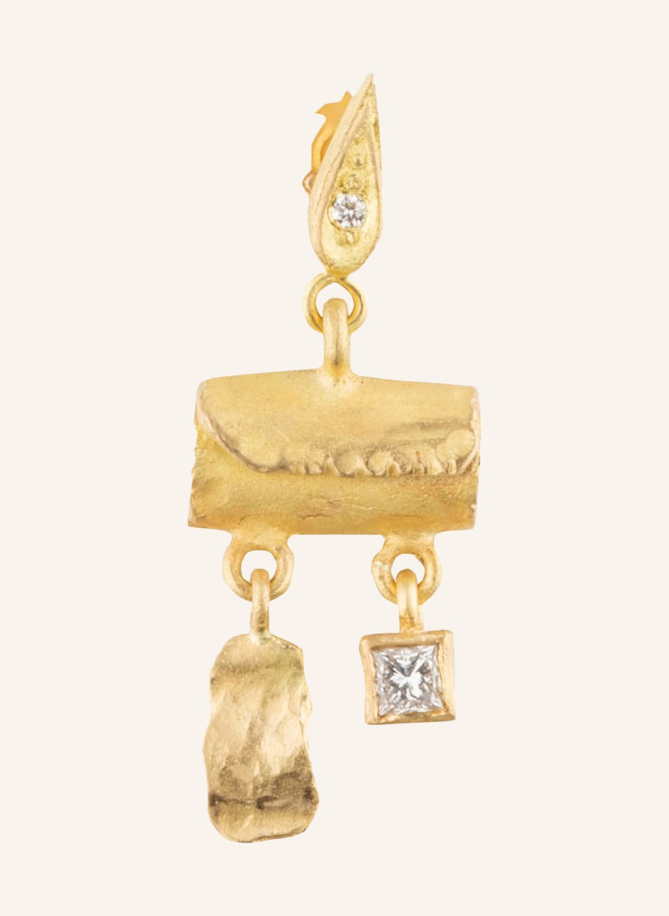 ELHANATI Ohrhänger WISDOM EYE mit Diamant, Farbe: GOLD (Bild 1)