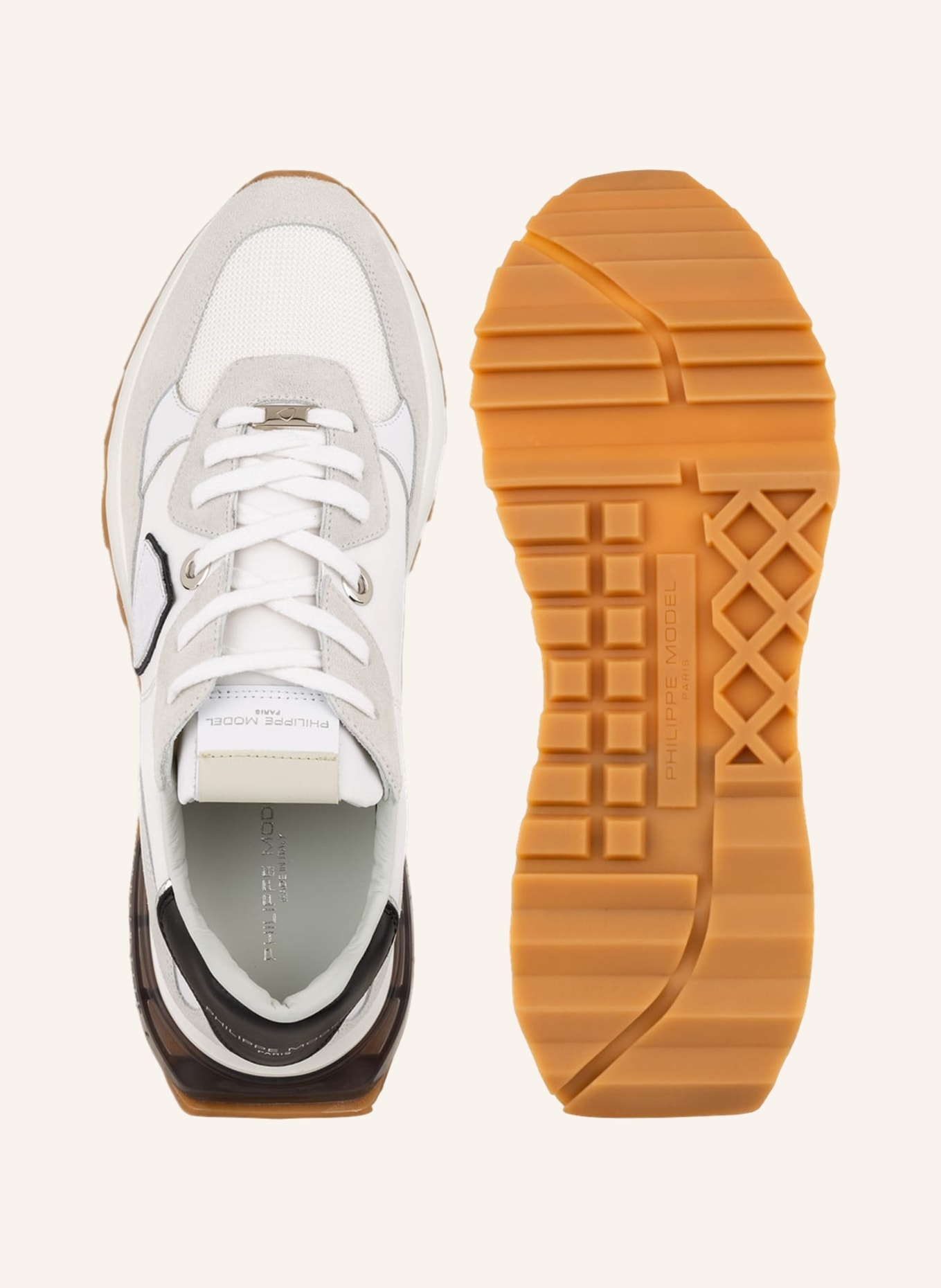 PHILIPPE MODEL Sneaker LA RUE , Farbe: WEISS/ HELLGRAU (Bild 5)