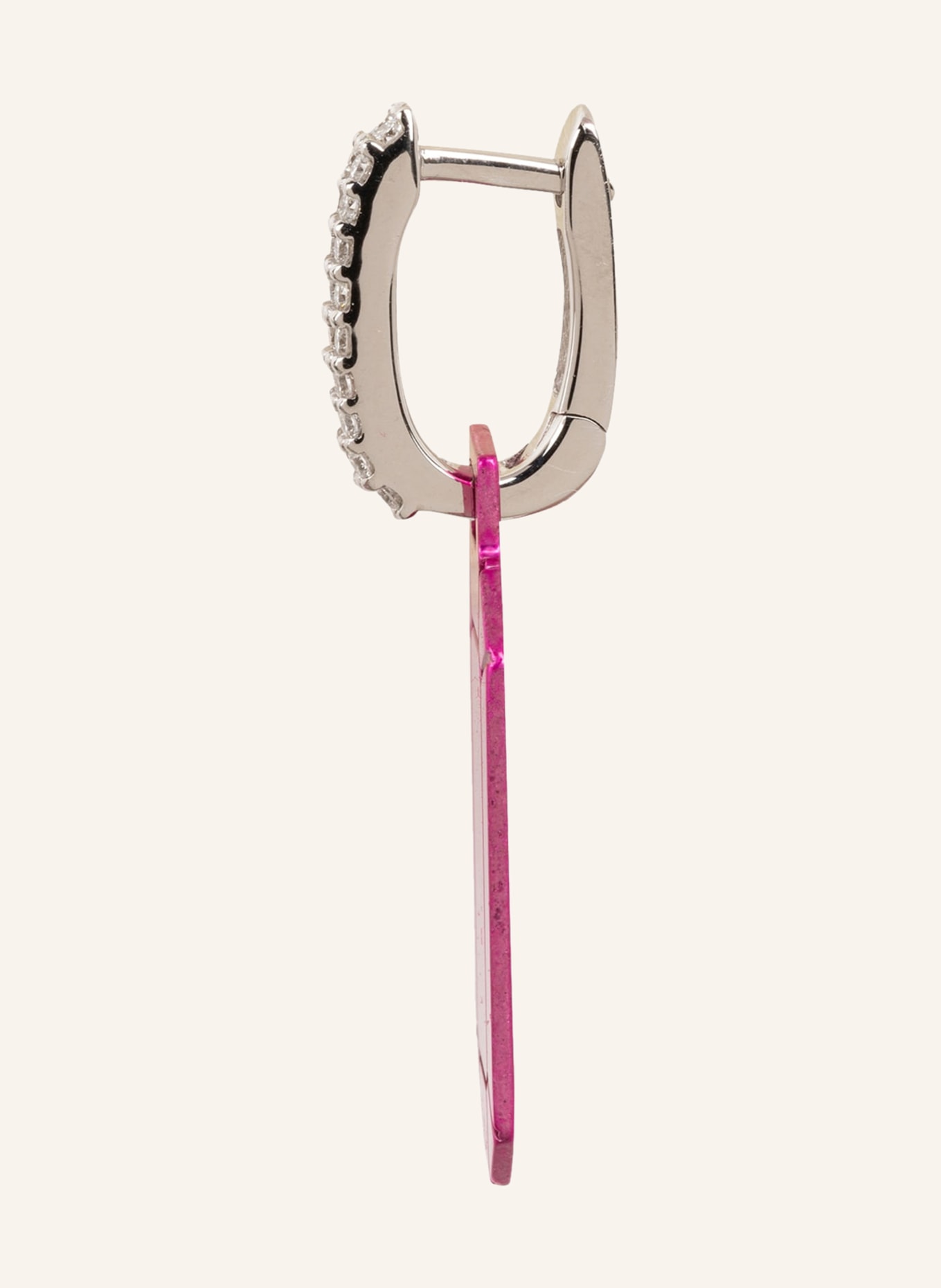 EÉRA Earrings TOKYO with diamonds, Color: WHITE GOLD/ PINK (Image 2)