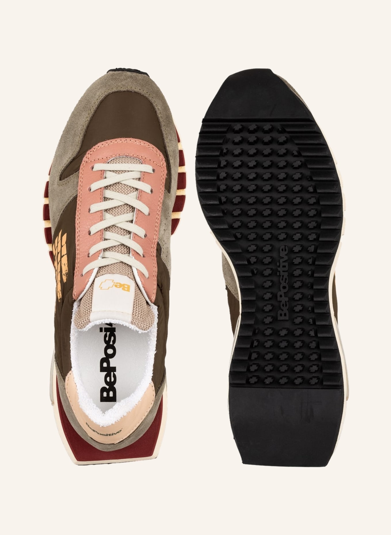 BePositive Sneaker CYBER RUN, Farbe: KHAKI/ NUDE/ ROSÉ (Bild 5)