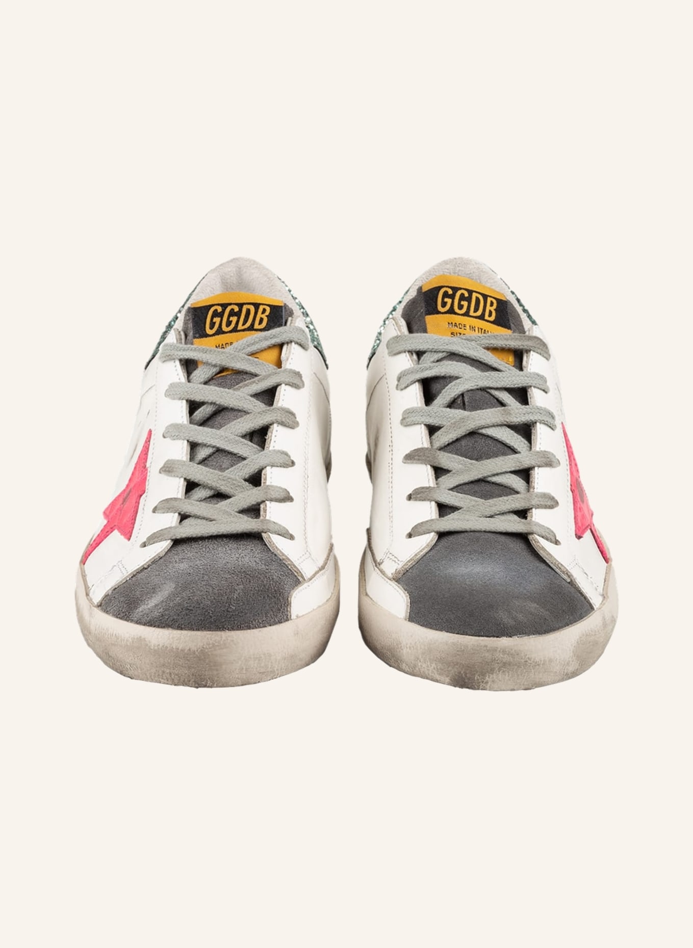 GOLDEN GOOSE Sneaker SUPER-STAR, Farbe: WEISS/ HELLGRAU/ PINK (Bild 3)
