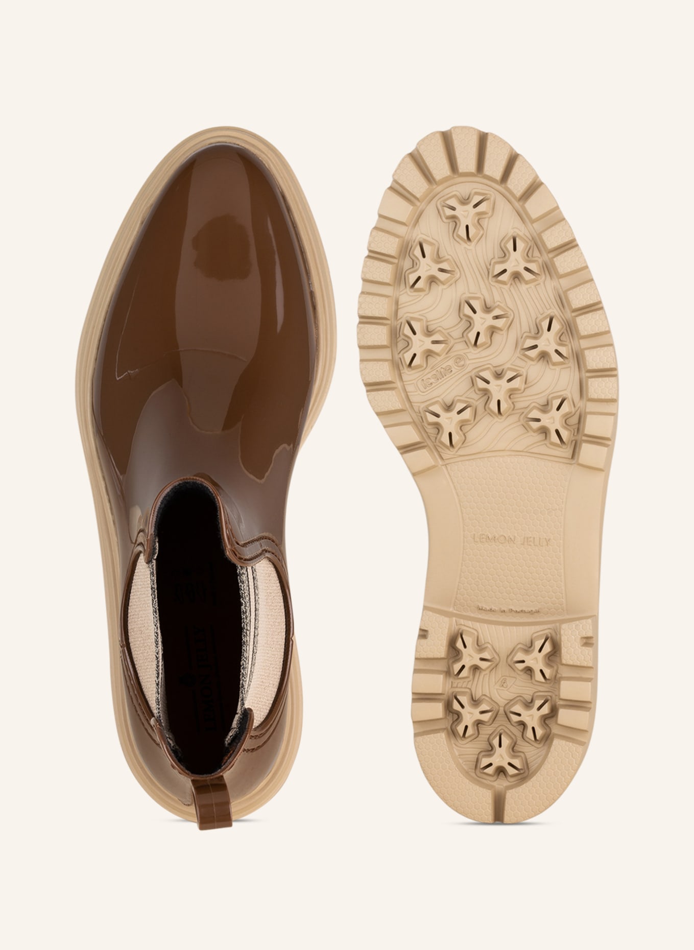 LEMON JELLY Chelsea-Boots FLOW mit Zitronenduft: BRAUN / HELLBRAUN