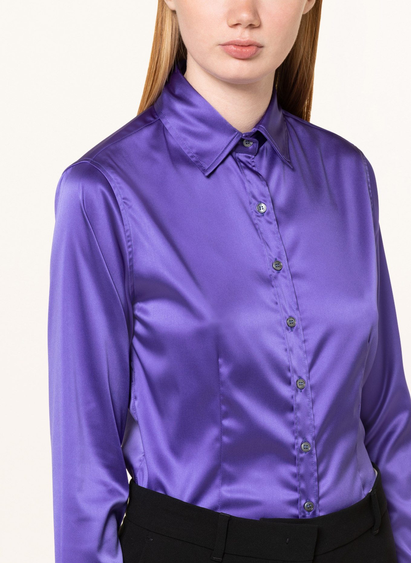 ROBERT FRIEDMAN Shirt blouse AGATA made of satin, Color: PURPLE (Image 4)