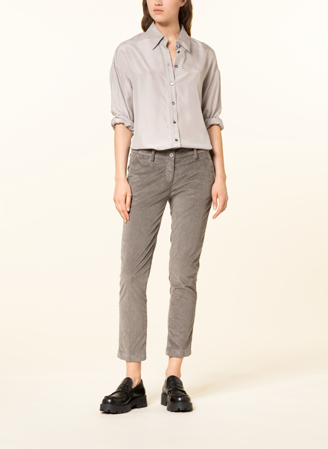 MASON'S Corduroy trousers , Color: GRAY (Image 2)