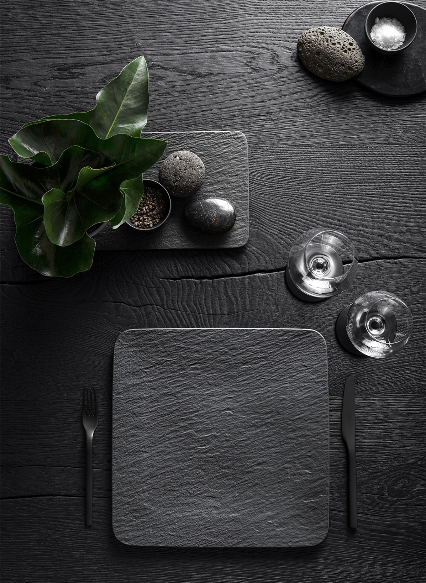 Villeroy & Boch Servierplatte MANUFACTURE ROCK: DUNKELGRAU