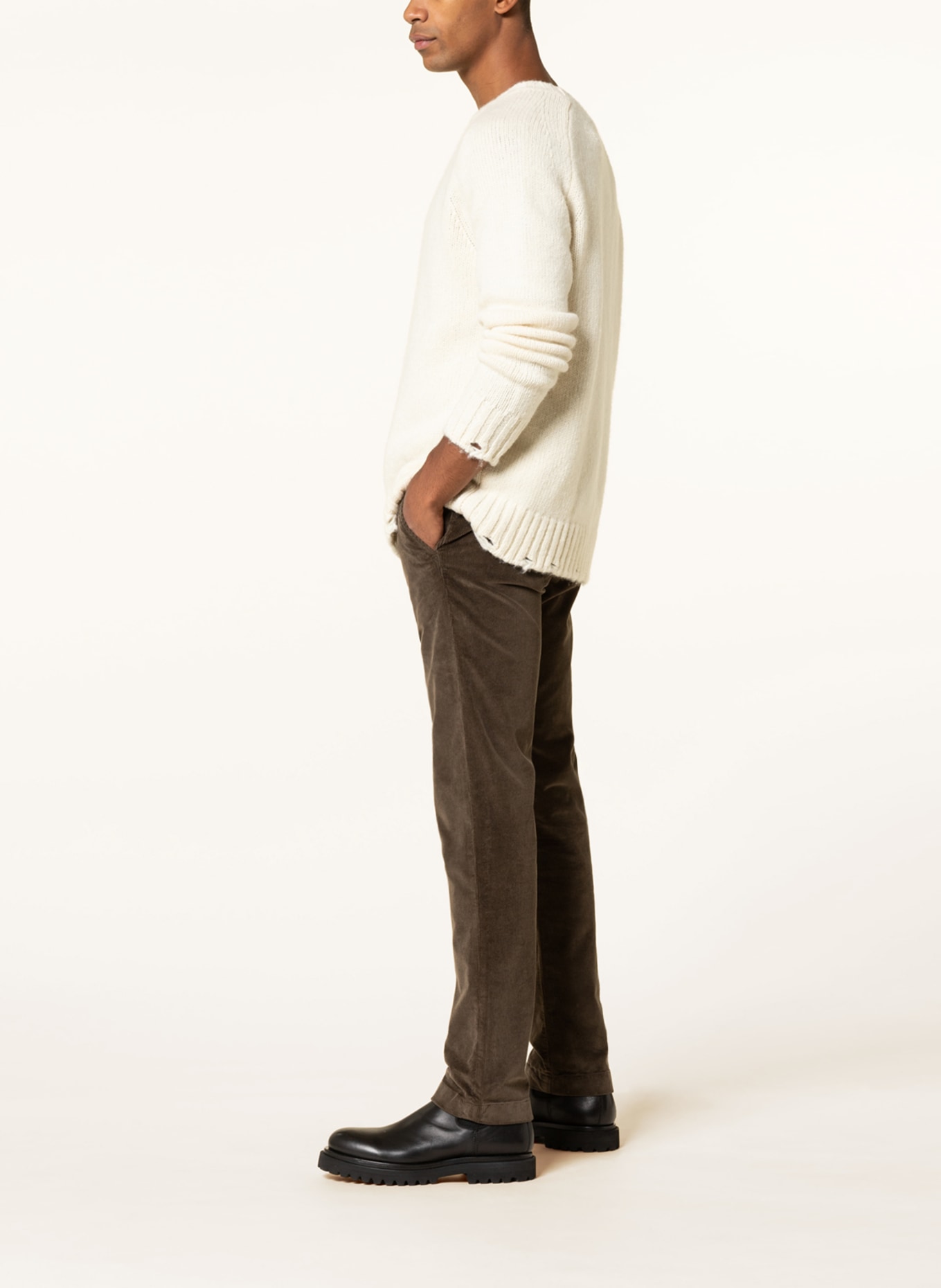 JACOB COHEN Cord chinos BOBBY slim fit, Color: OLIVE (Image 4)