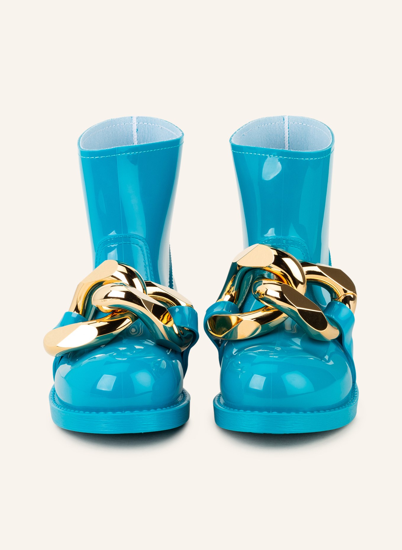 JW ANDERSON Rubber boots CHAIN, Color: NEON BLUE (Image 3)