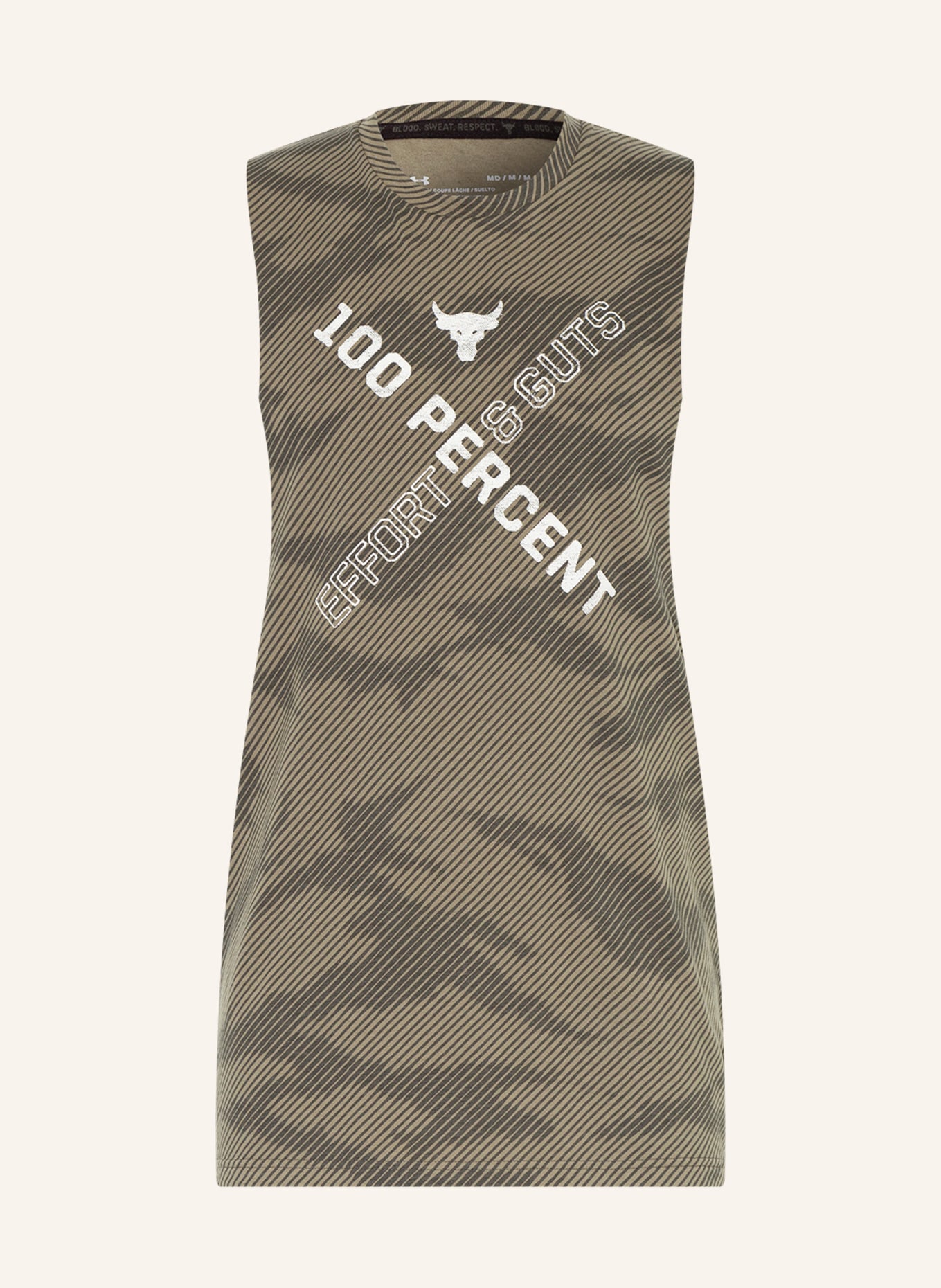 UNDER ARMOUR Tank top PROJECT ROCK in khaki