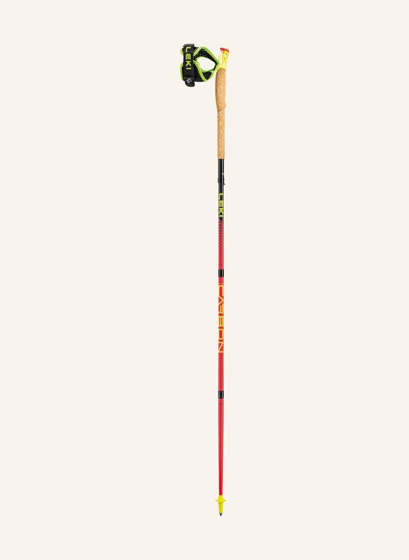 LEKI Trekking poles ULTRATRAIL FX.ONE , Color: BLACK/ RED/ YELLOW (Image 2)