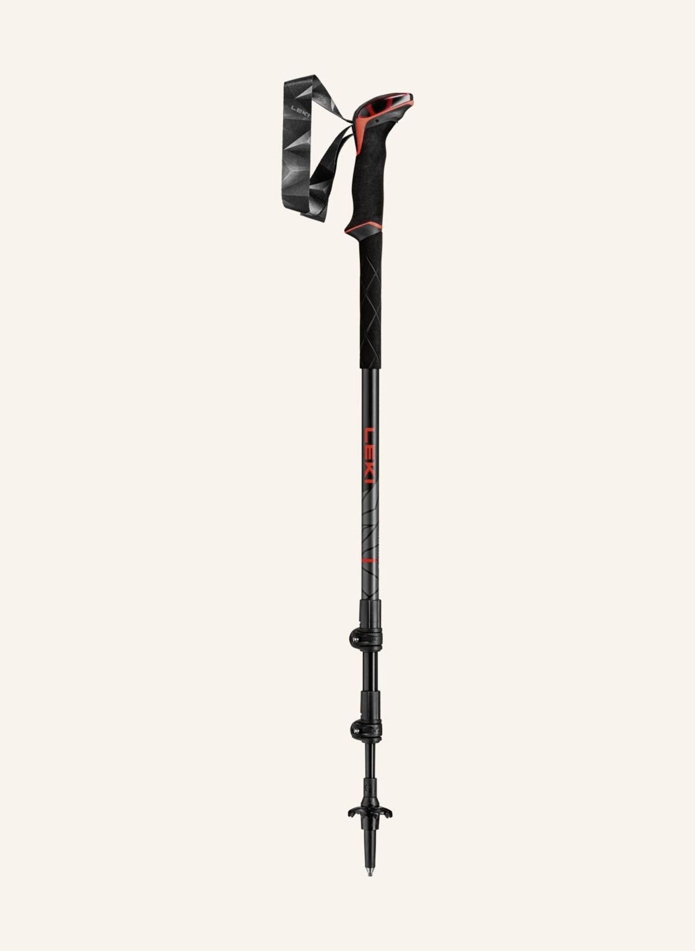 LEKI Trekking poles MAKALU, Color: BLACK/ RED (Image 2)