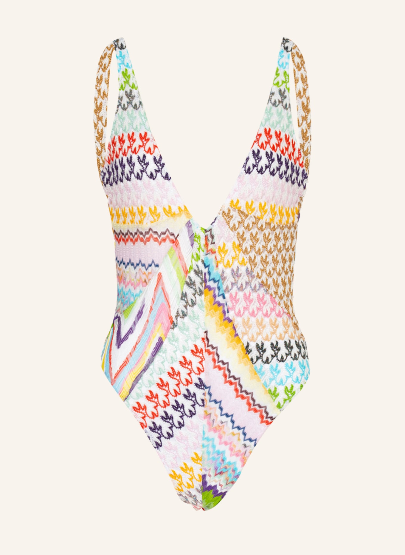 MISSONI Swimsuit, Color: WHITE/ LIGHT GREEN/ RED (Image 1)