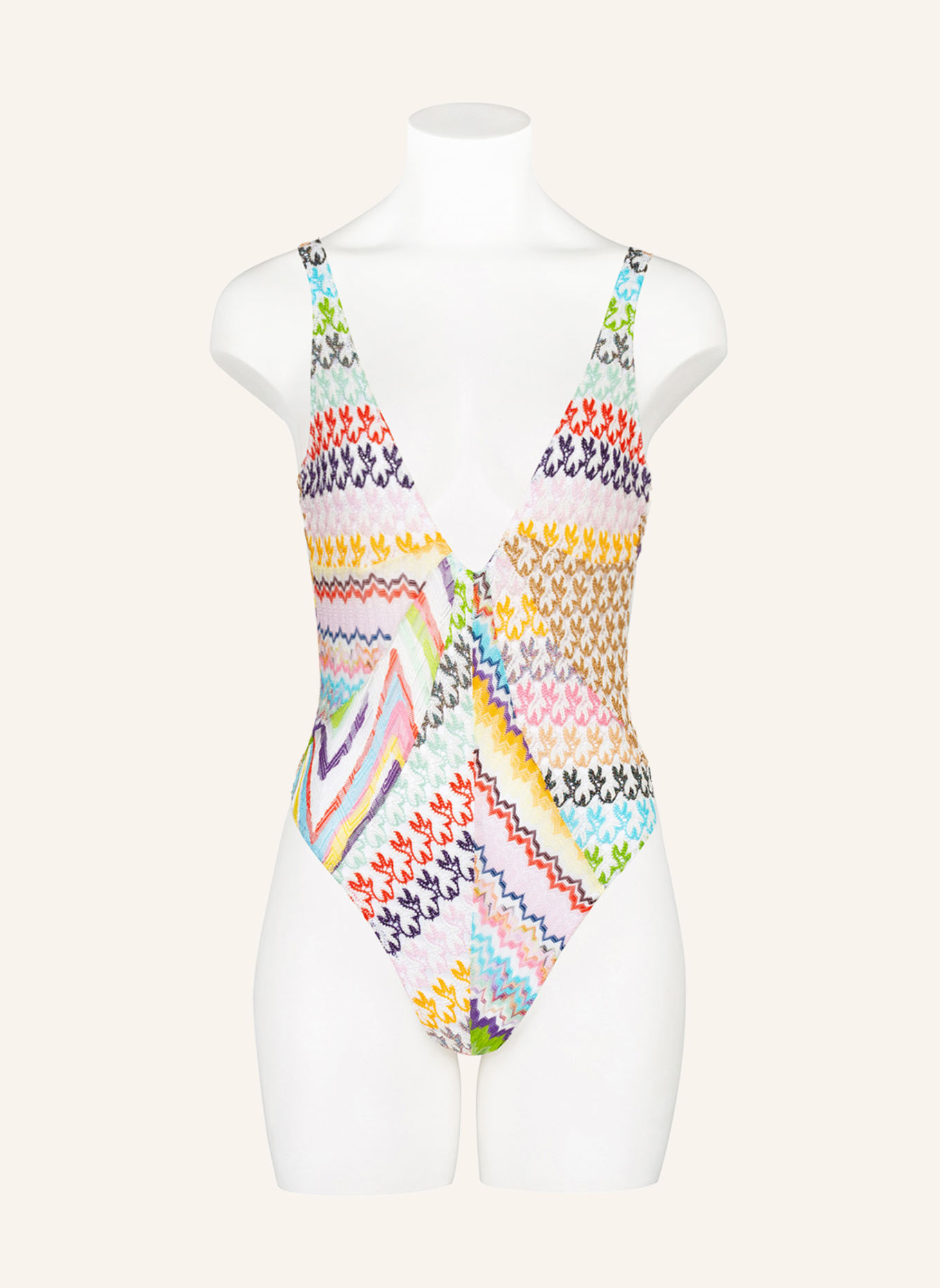 MISSONI Swimsuit, Color: WHITE/ LIGHT GREEN/ RED (Image 2)