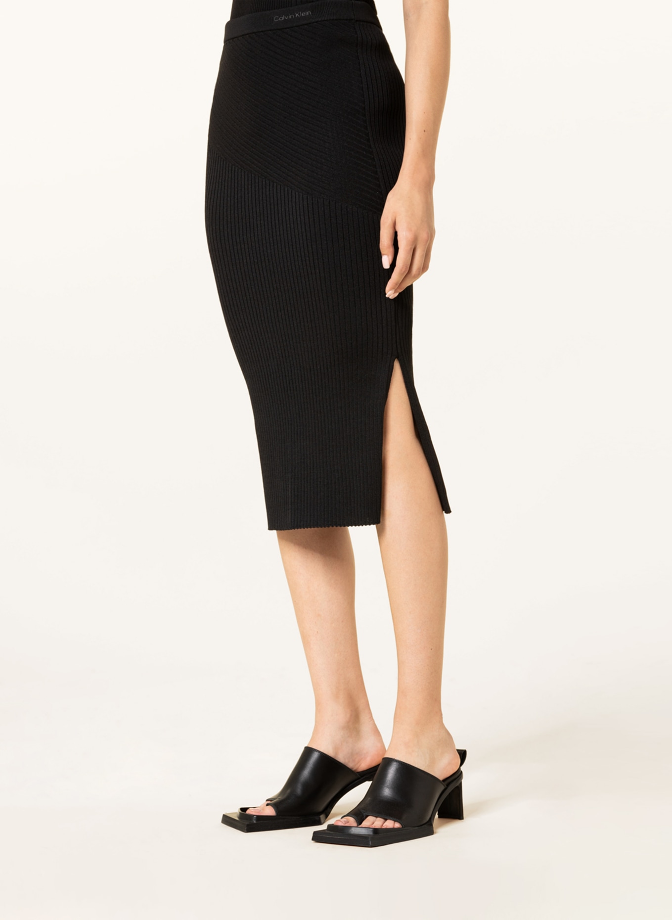 Calvin Klein Knit skirt , Color: BLACK (Image 4)
