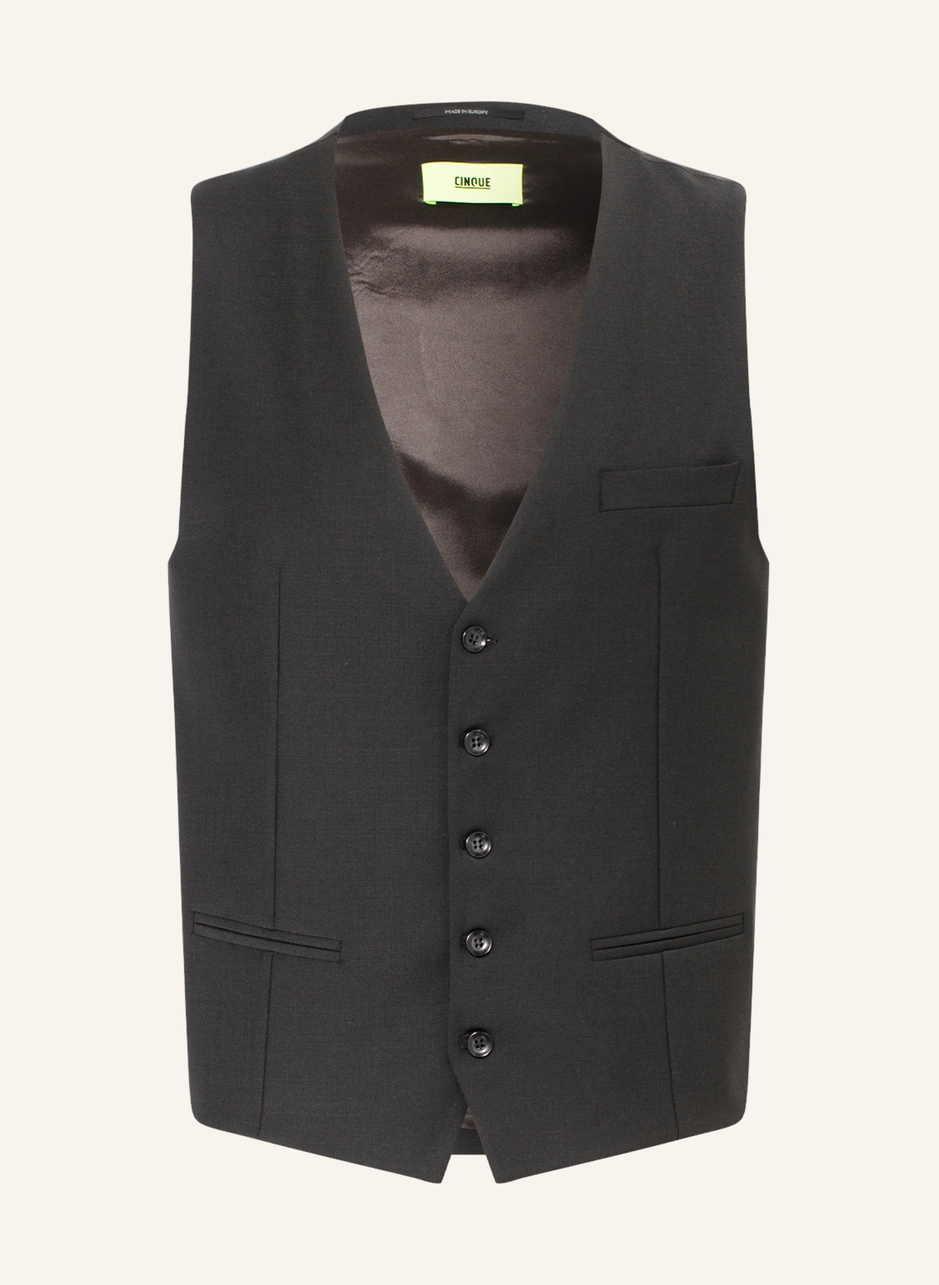 CINQUE Suit waistcoat CICASTELLO slim fit, Color: BLACK (Image 1)