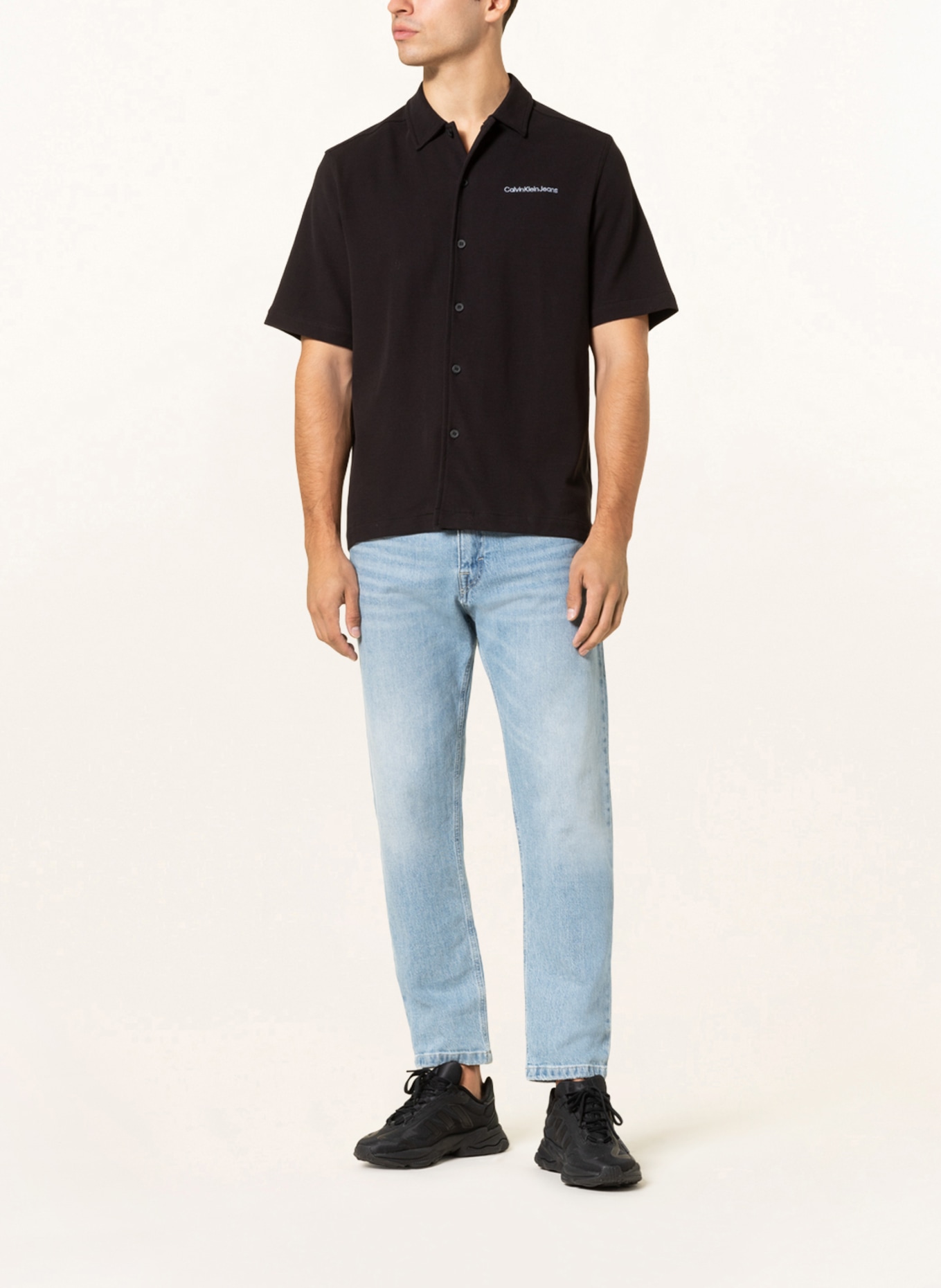 Calvin Klein Jeans Kurzarm-Hemd Relaxed Fit, Farbe: SCHWARZ (Bild 2)
